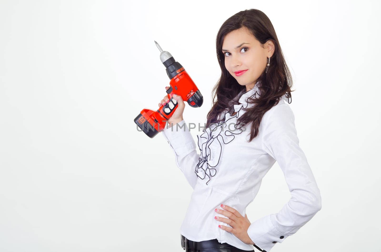 Young business woman getting attitude