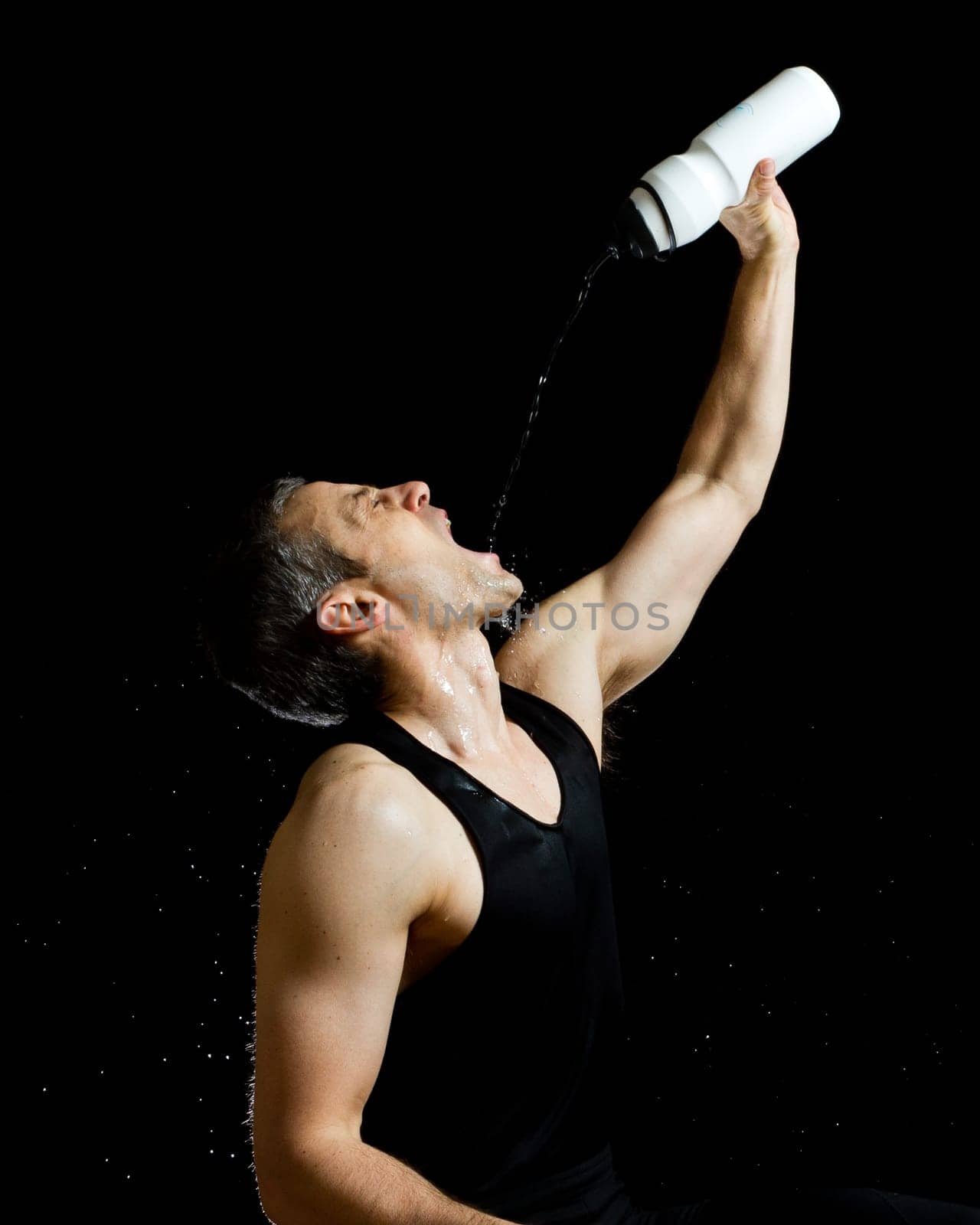 Athletes drinking