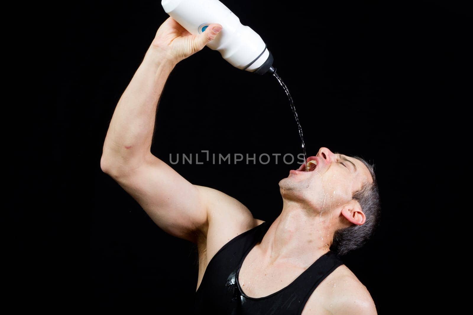 Athletes drinking