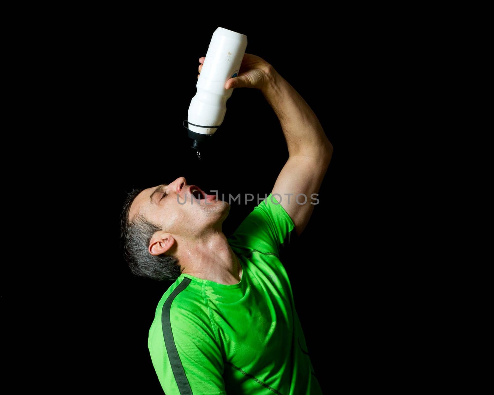 Athletes drinking