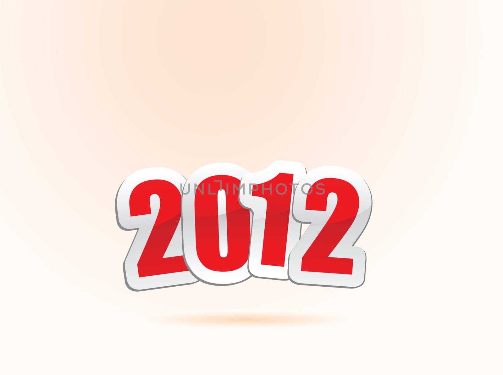 vector illustrations of new year greetings for 2012.