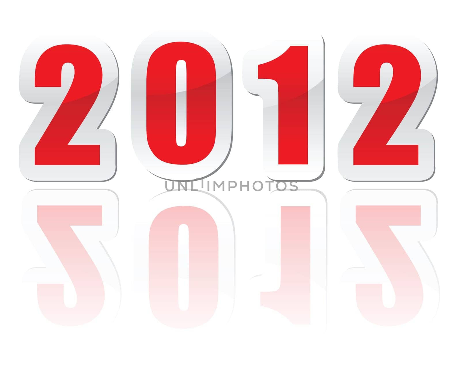 vector illustrations of new year greetings for 2012.
