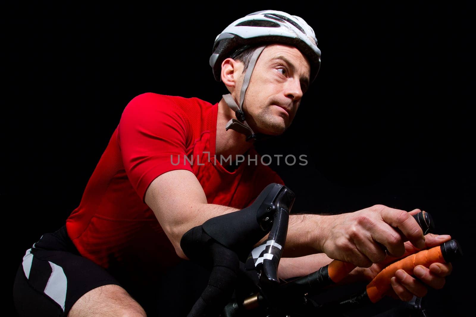 Triathlete on the bike