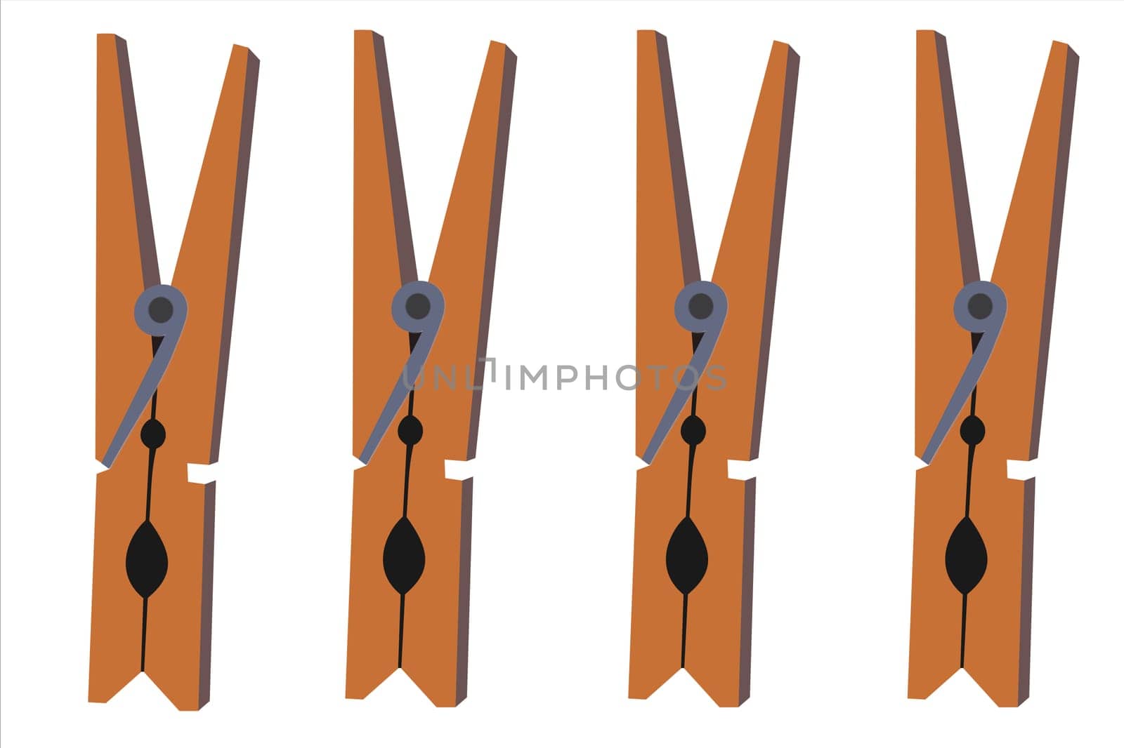 Clothespins drawn