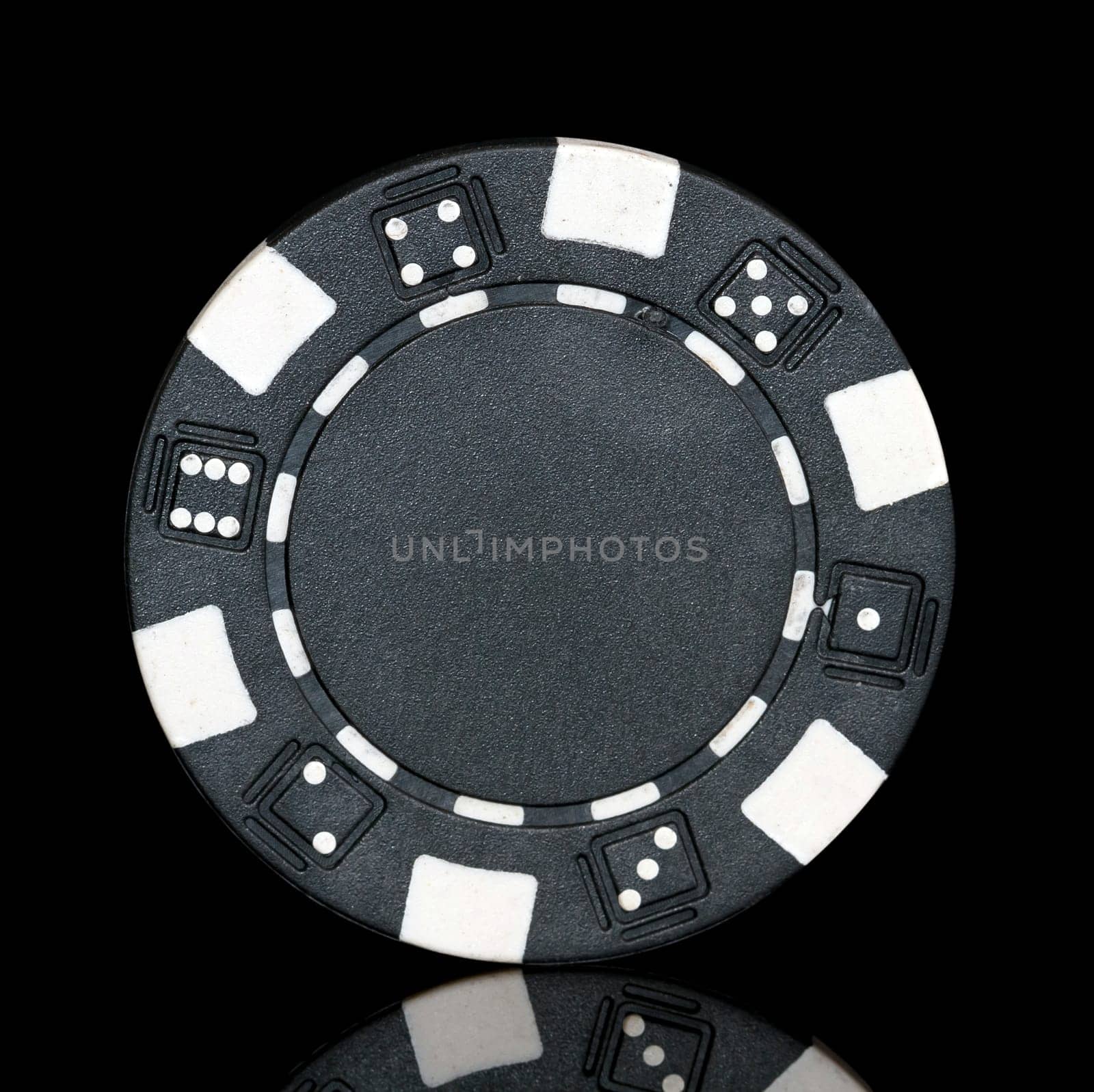 black poker chip