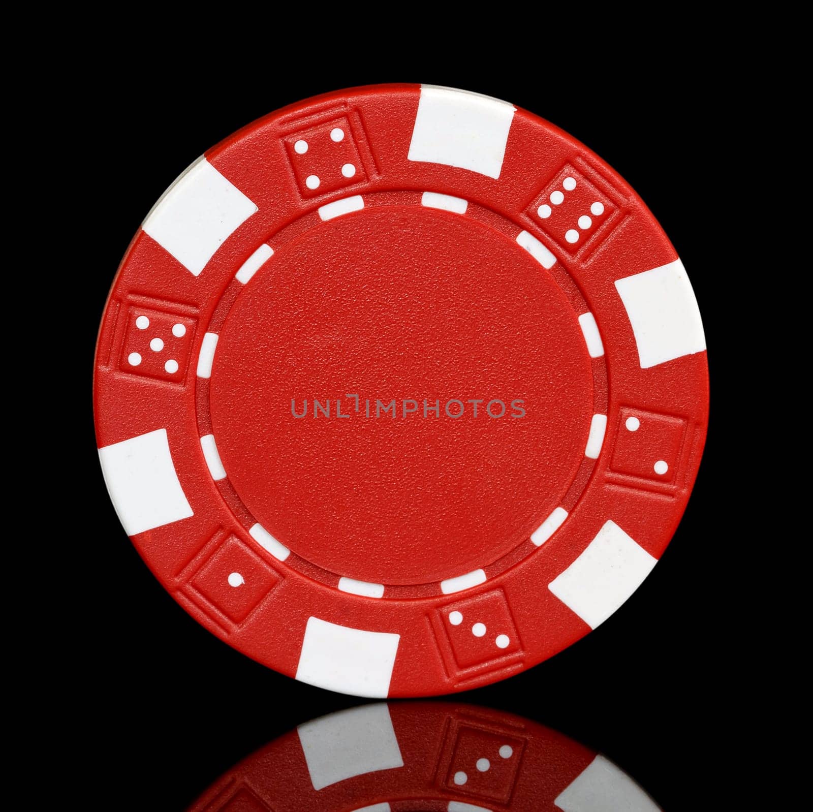 red poker chip