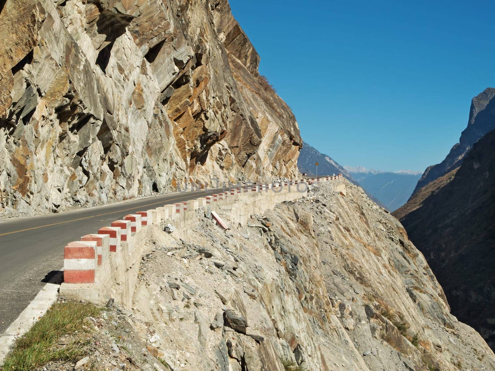Mountain Road Tiger Leaping Gorge,China,Gorge in Yunnan Province
