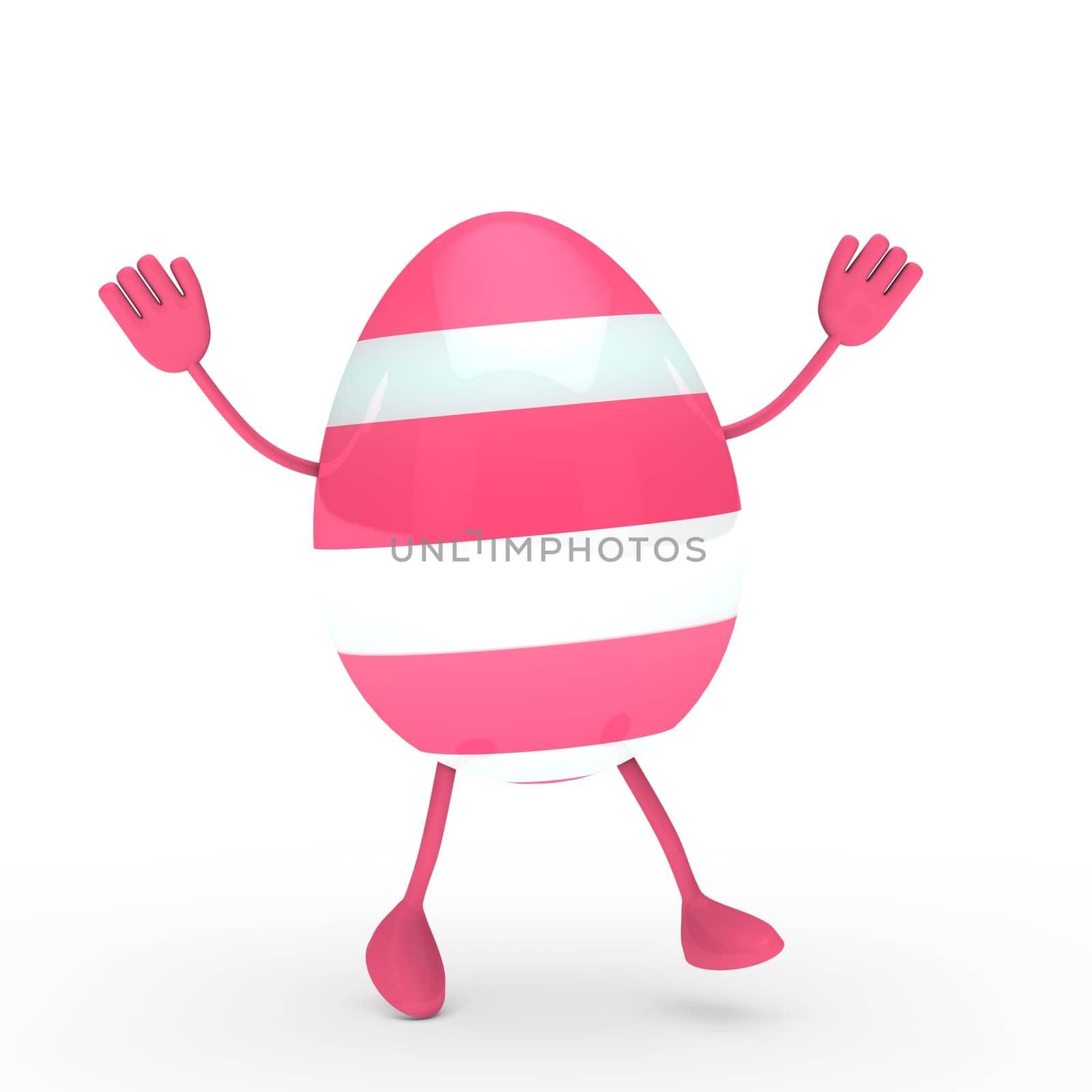 one pink easter egg with streak wave go