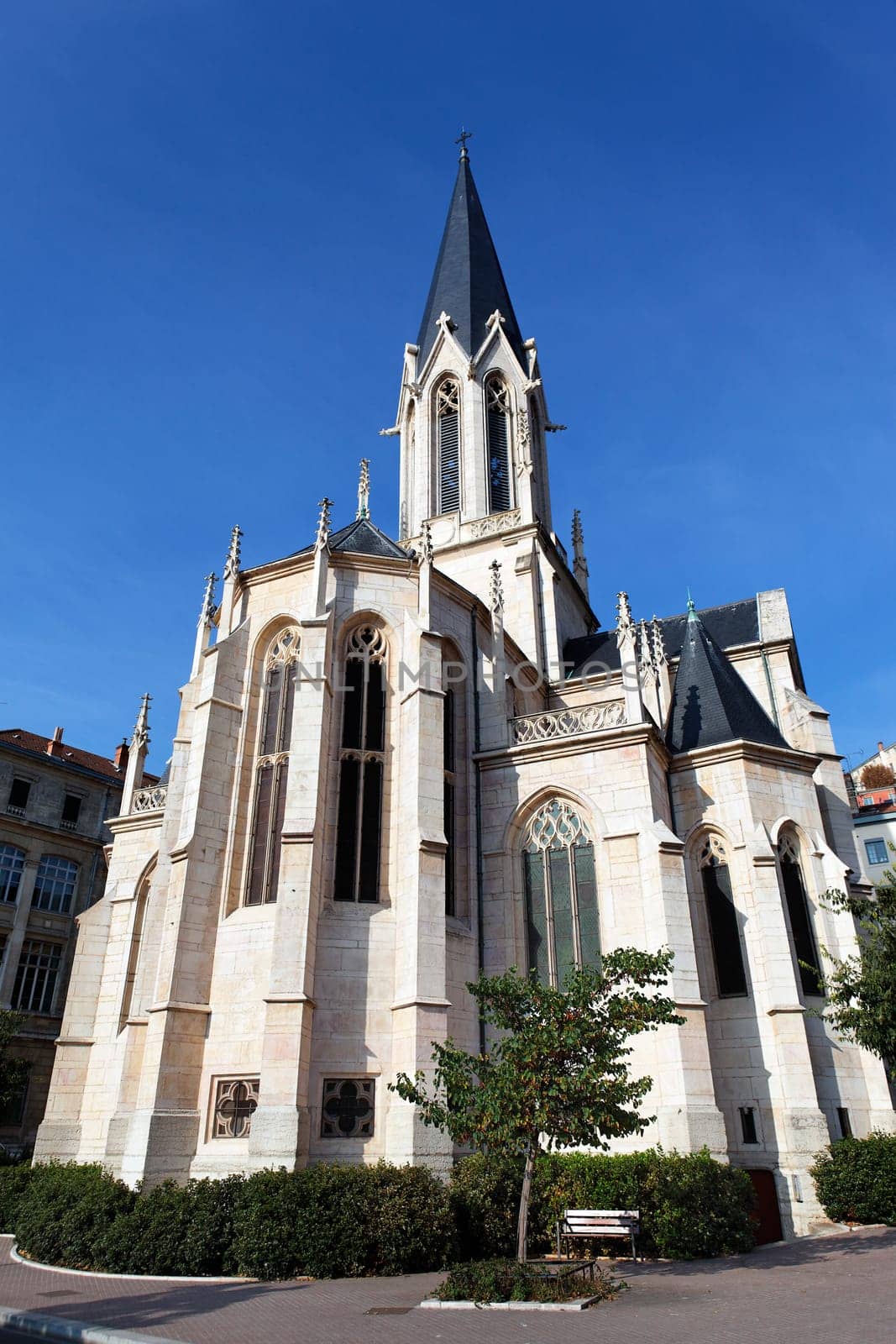 Famous church in Lyon city in France