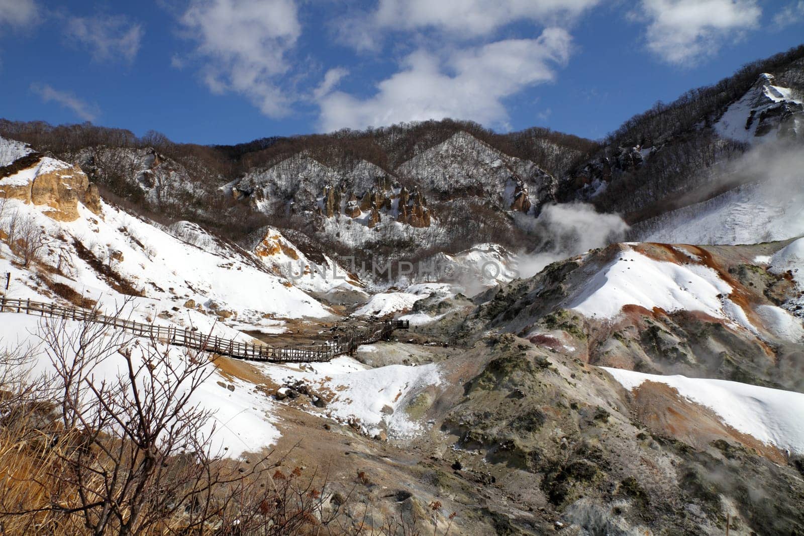 Famous Noboribetsu hot springs, Hokkaido, Japan