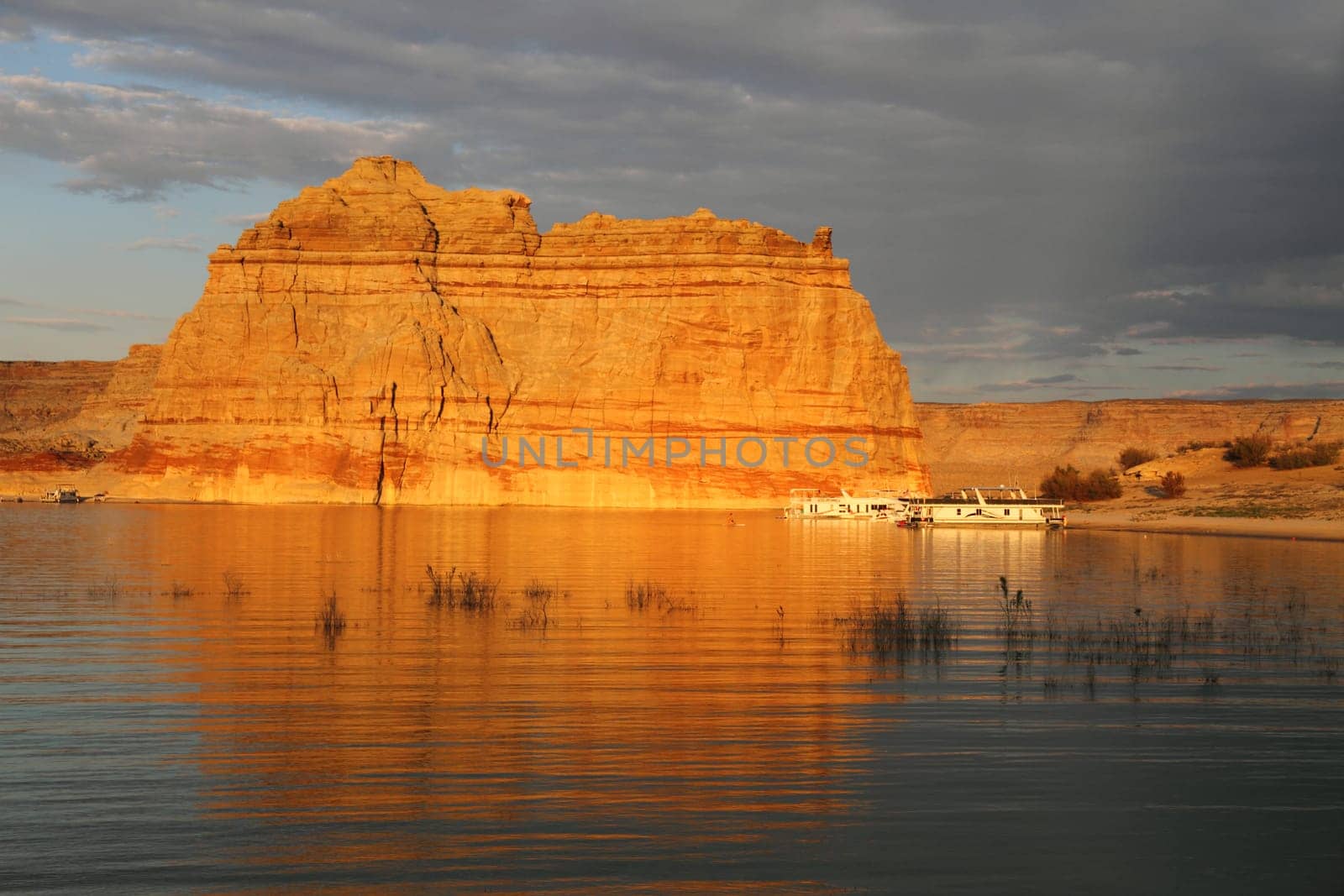 sunset in  Lake Powell, Arizona, USA
