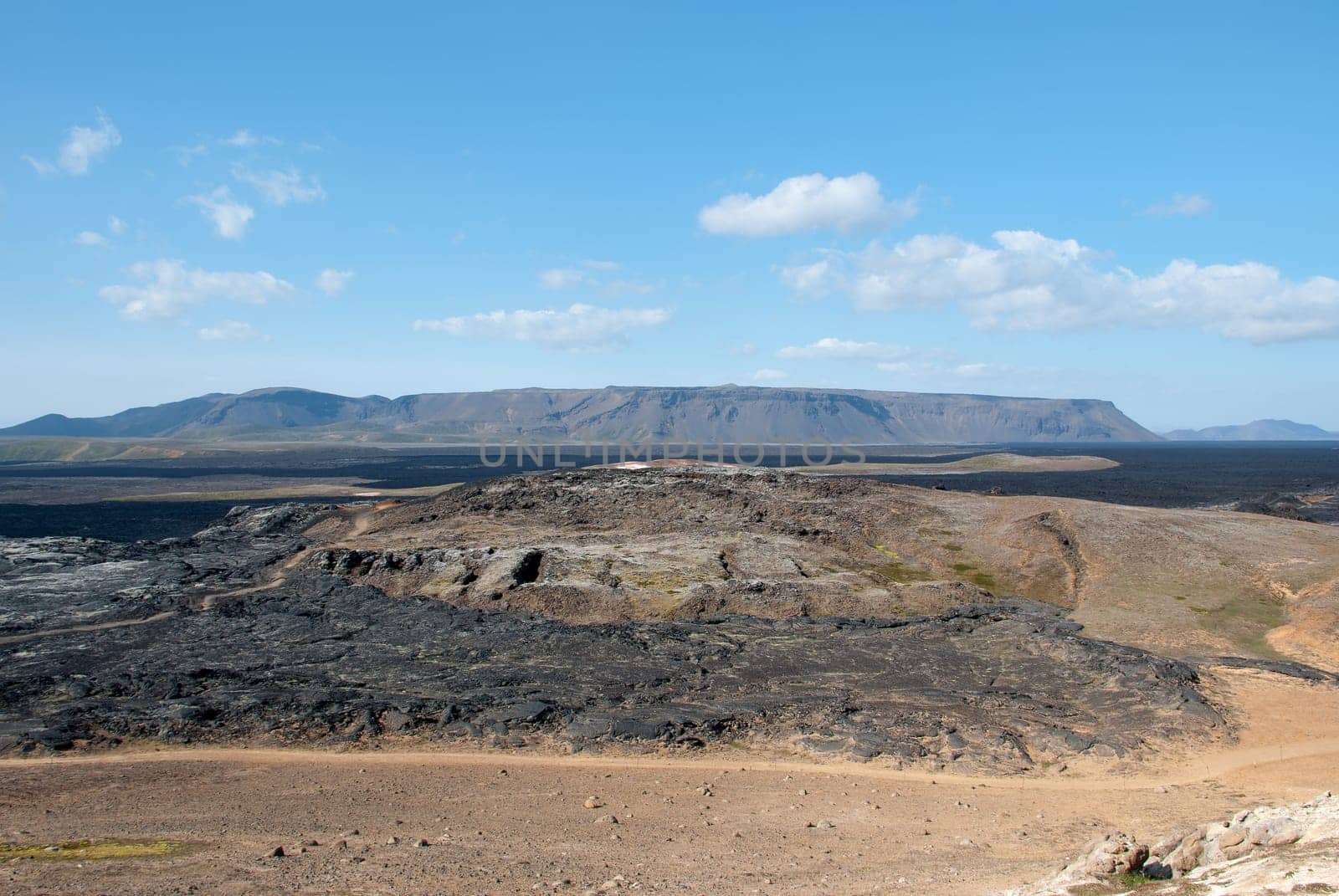 view of the volcano Krafla in Iceland