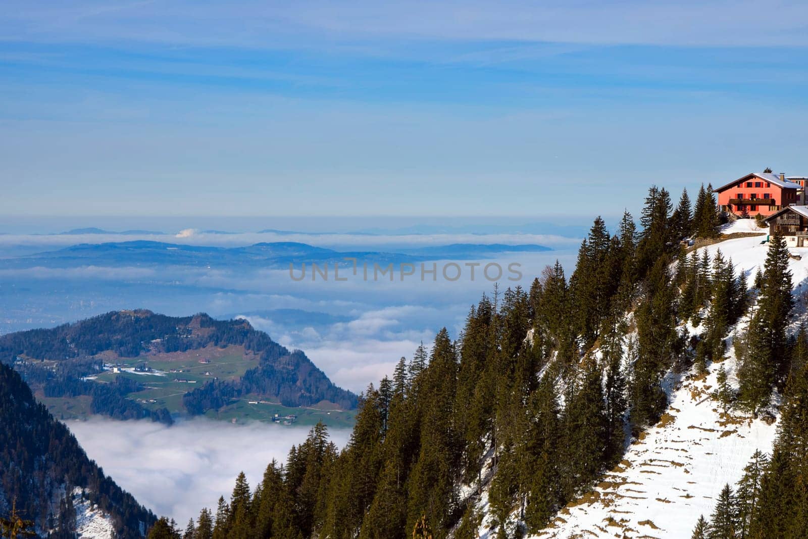 High above the clouds