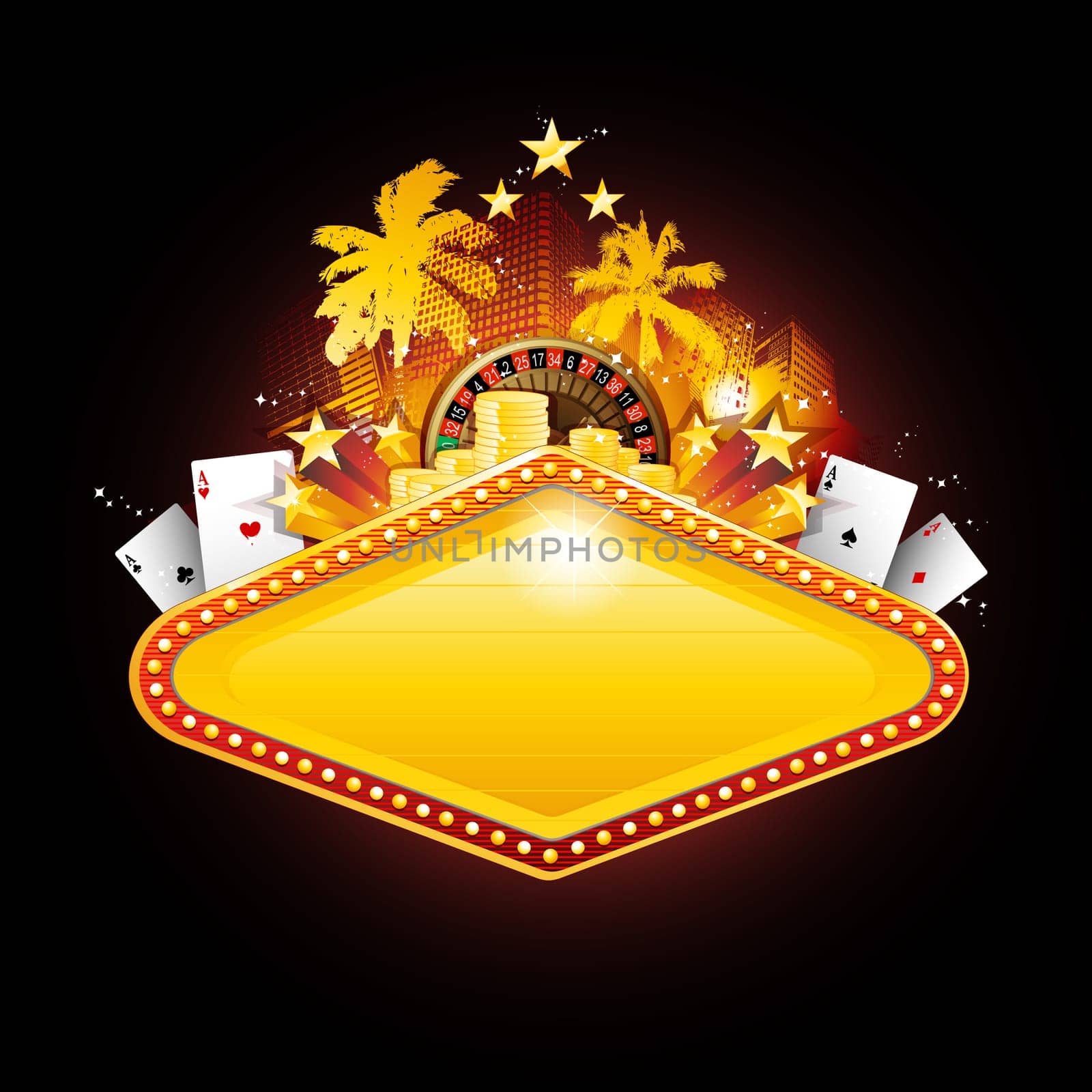 golden casino banner sign