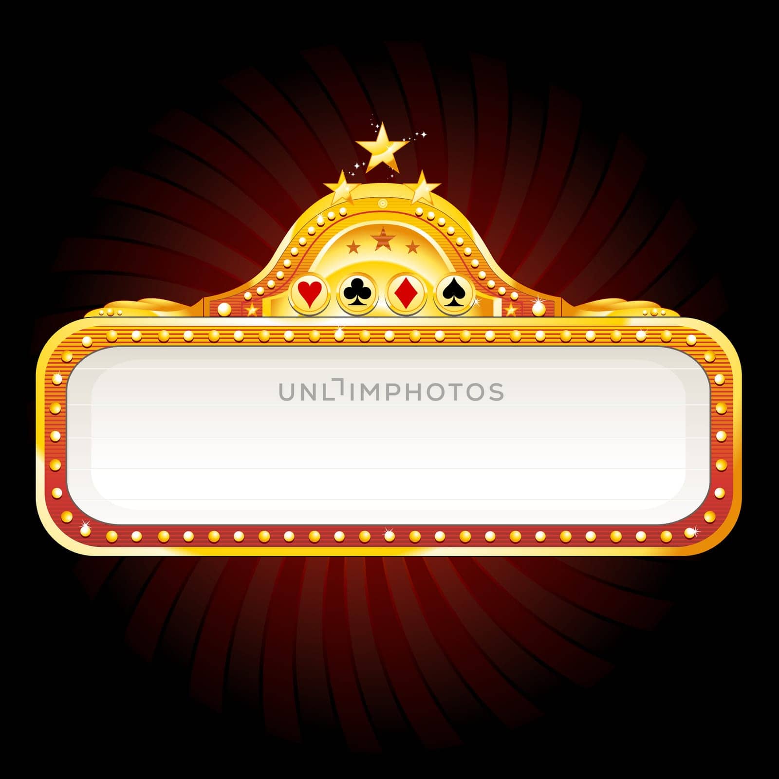 golden casino banner sign