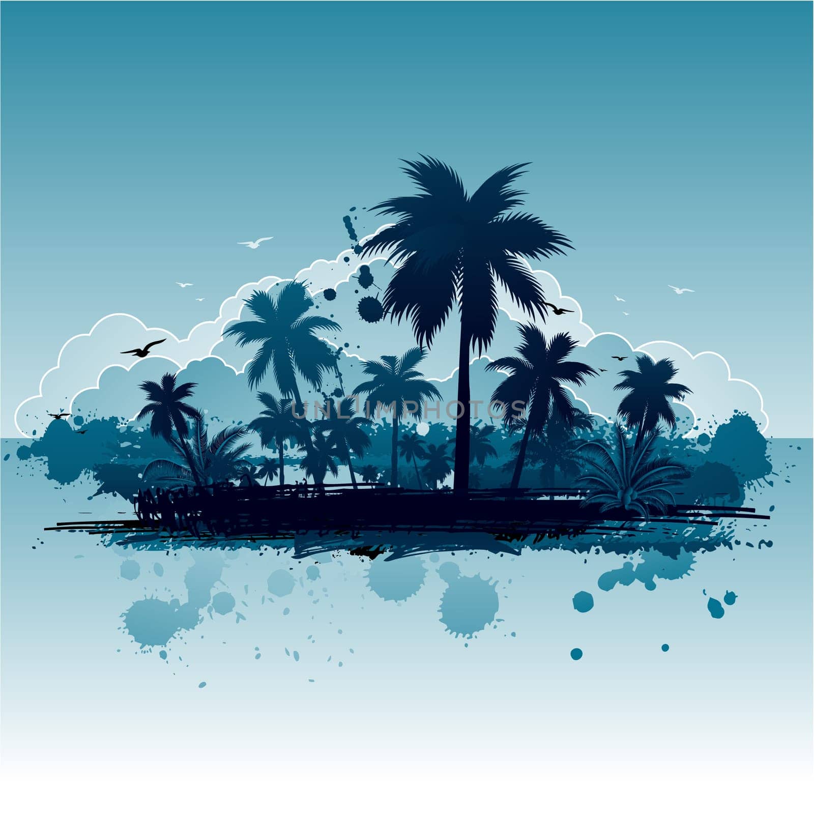 Tropical summer design background