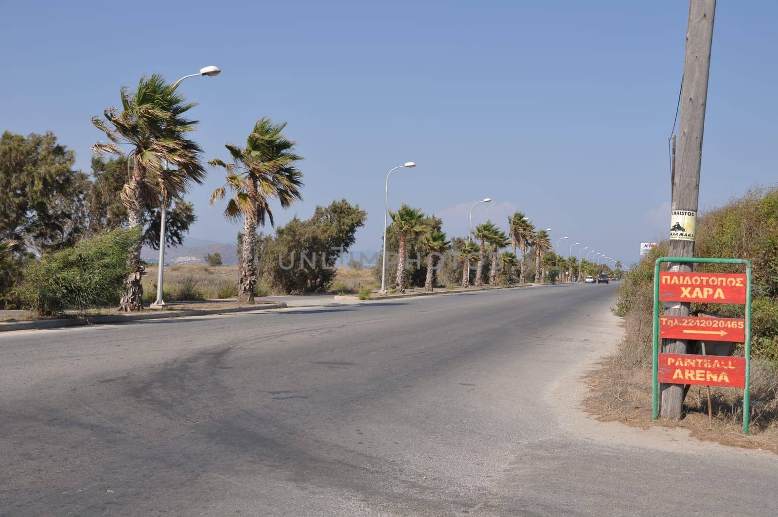 KOS - AUGUST 23 2010: main road near beaches on August 23, 2010 in Kos, GREECE