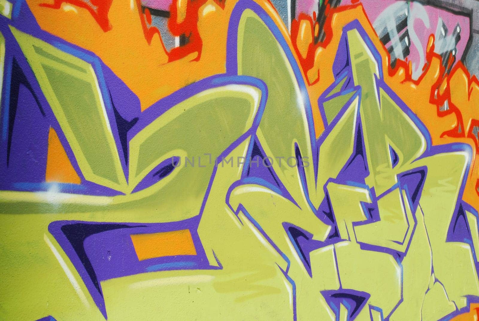 urban art on abandoned city places