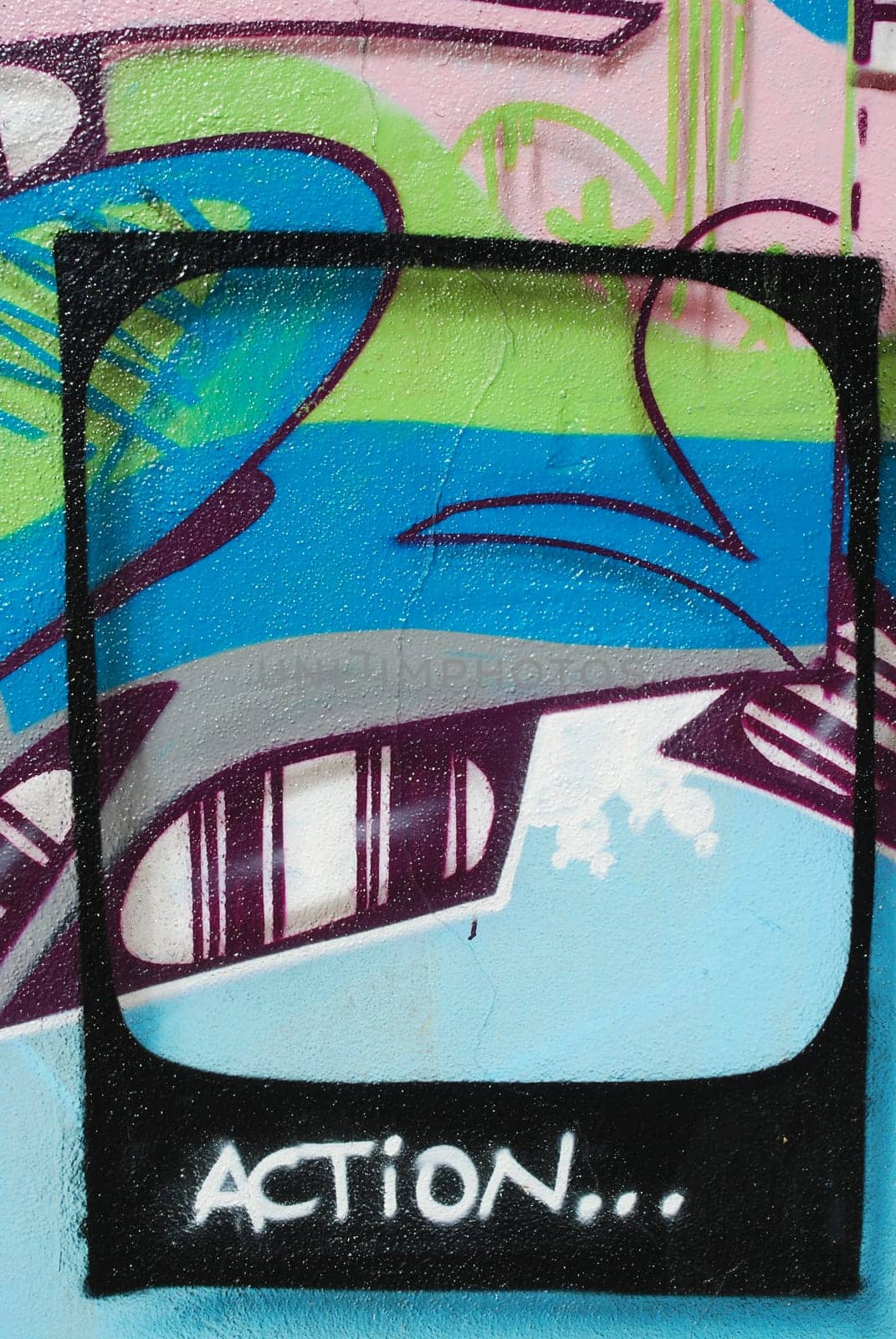 urban art on abandoned city places