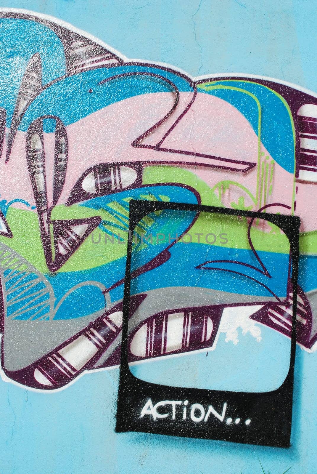 urban art on abandoned city places