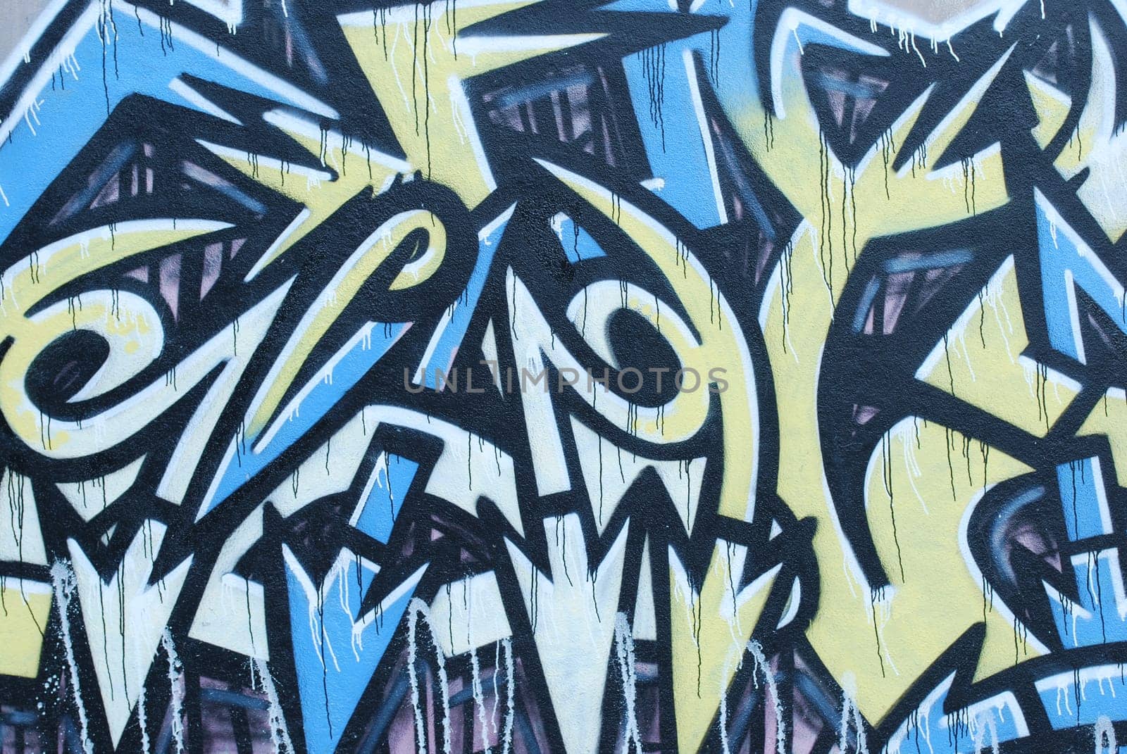urban art on abandoned city places