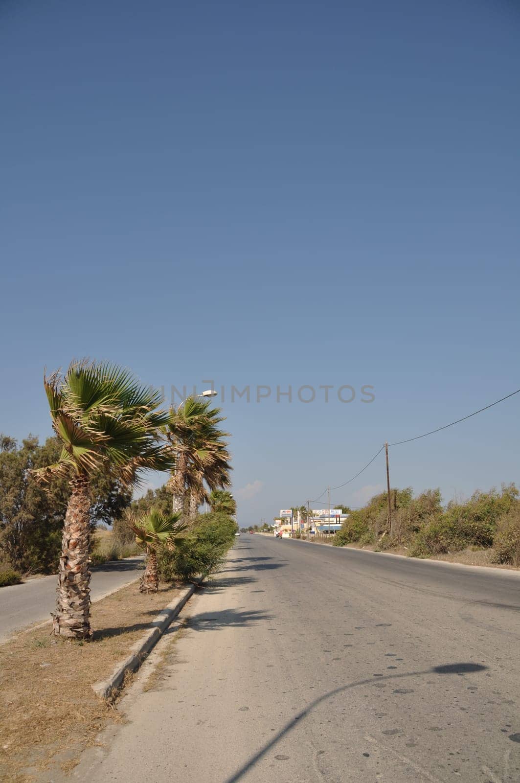 KOS - AUGUST 23 2010: main road near beaches on August 23, 2010 in Kos, GREECE