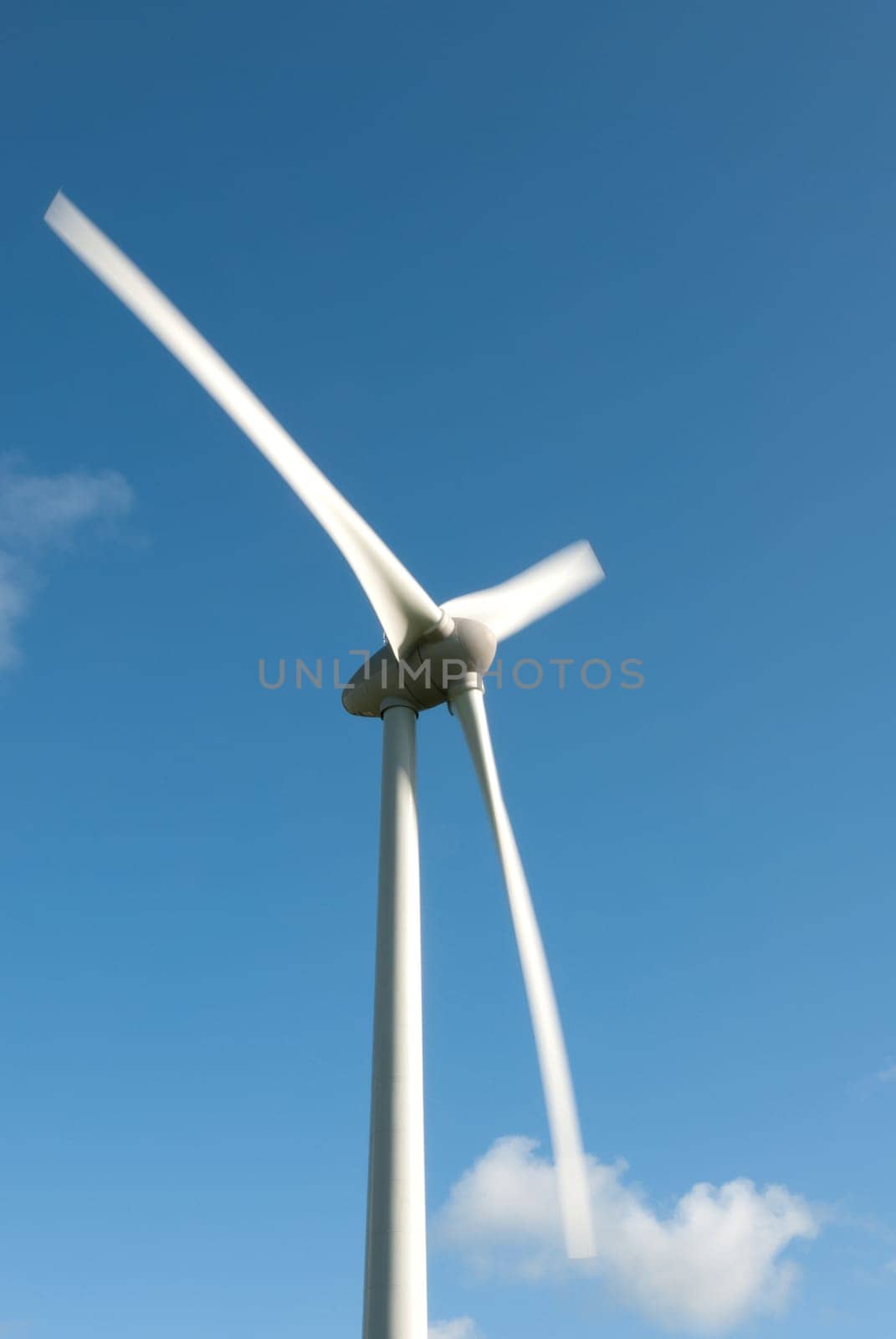 wind turbine on the move in Port Isaac in Cornwall