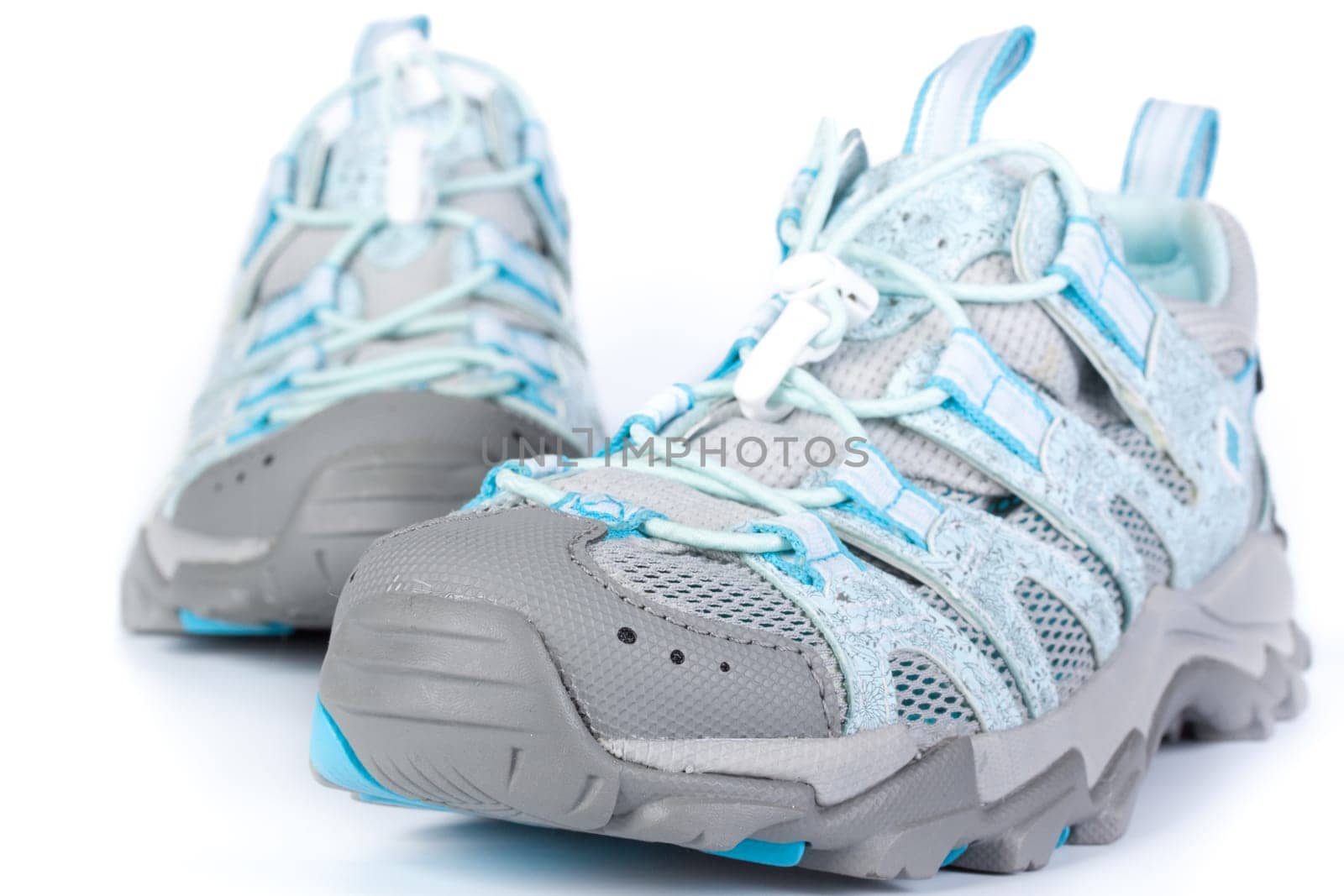 A pair of jogging shoes on a white background
