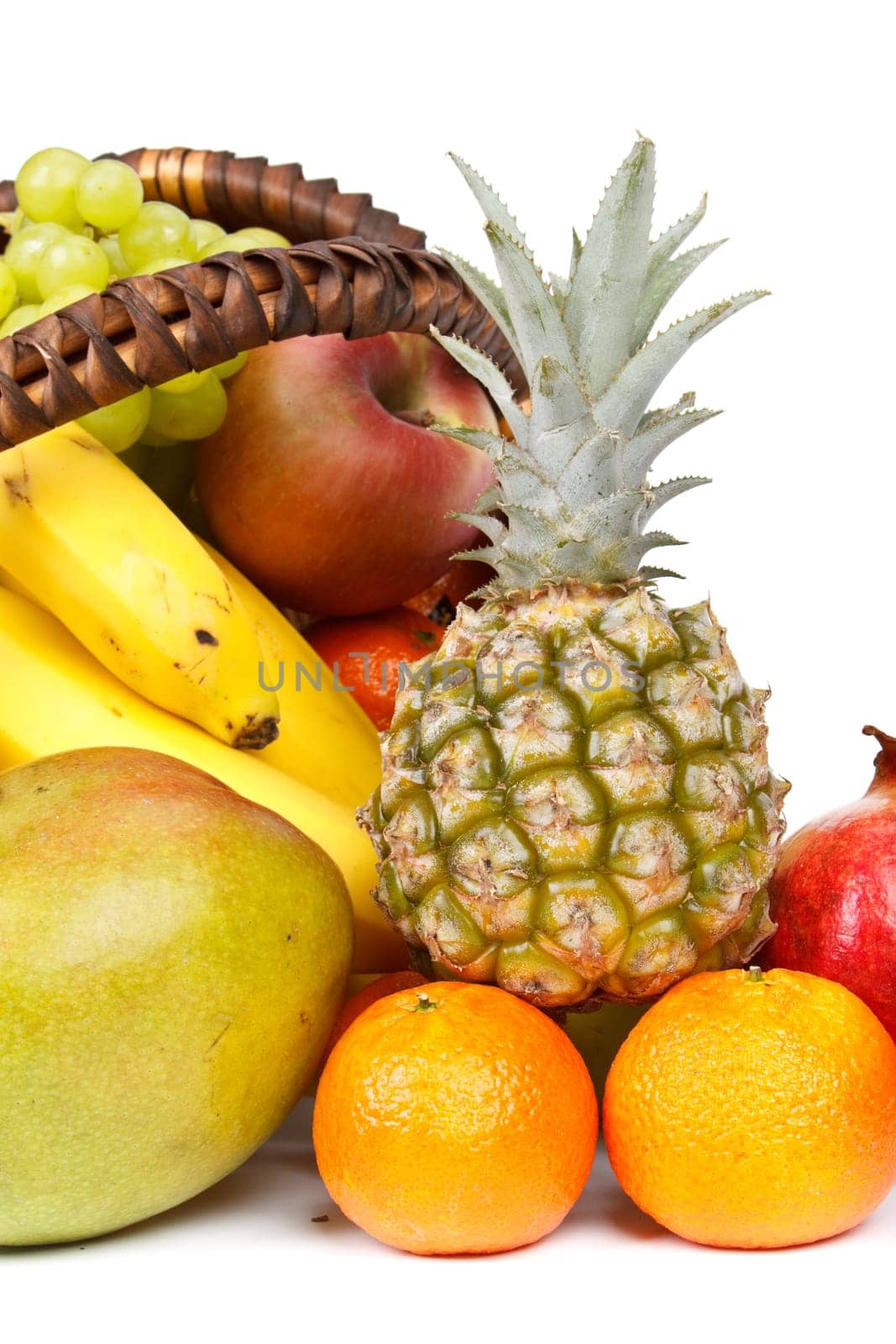 Still-life with fresh appetizing fruits. Close up.