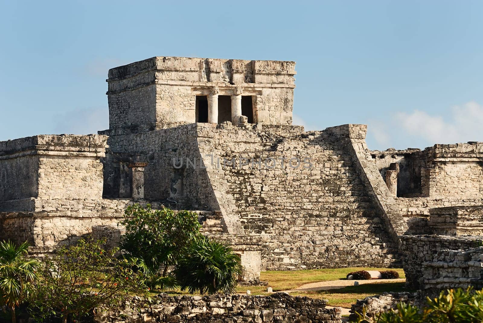 Photo of the Mayan ruins in Tulum Mexico.