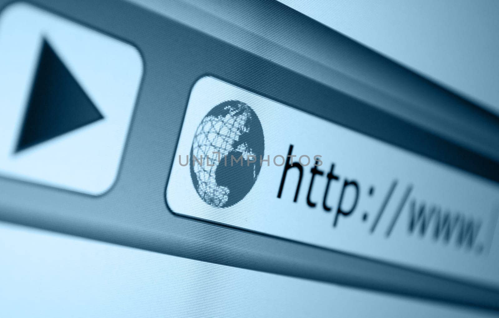 Closeup of Computer Screen With Favicon and Address Bar