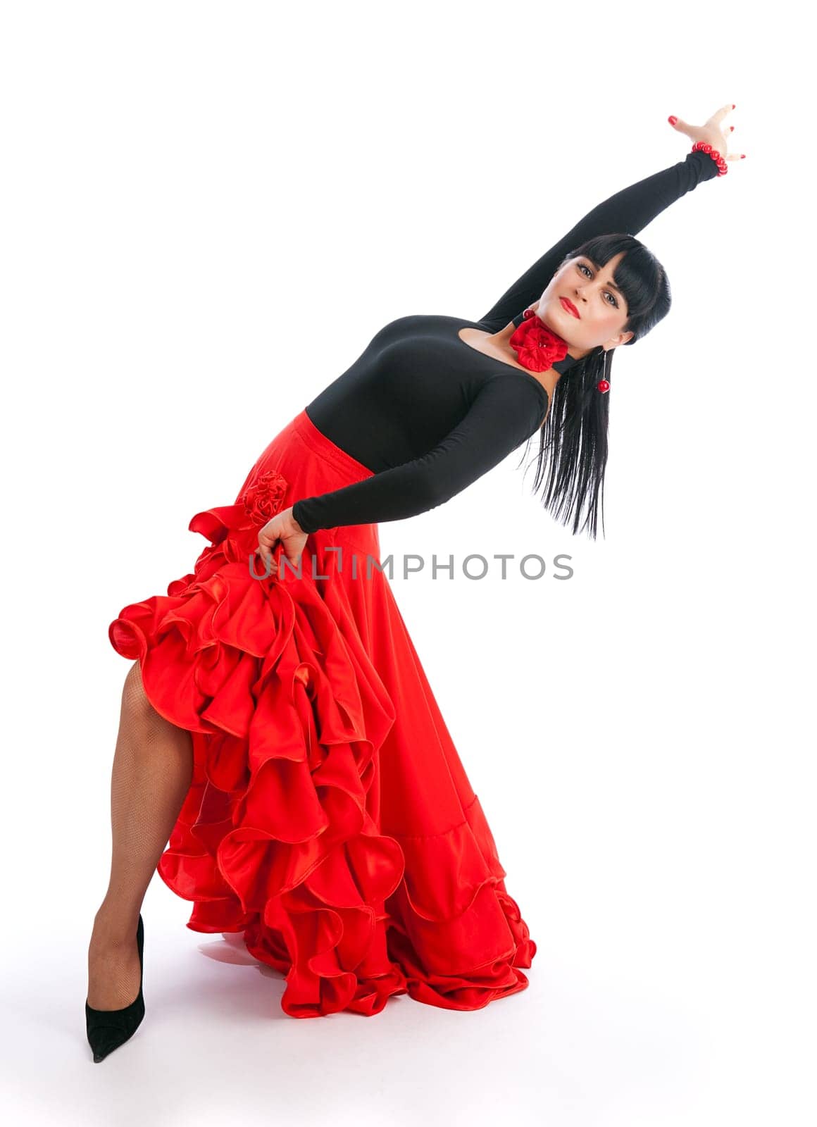 Beautiful flamenco dancer.  Dancing contest.