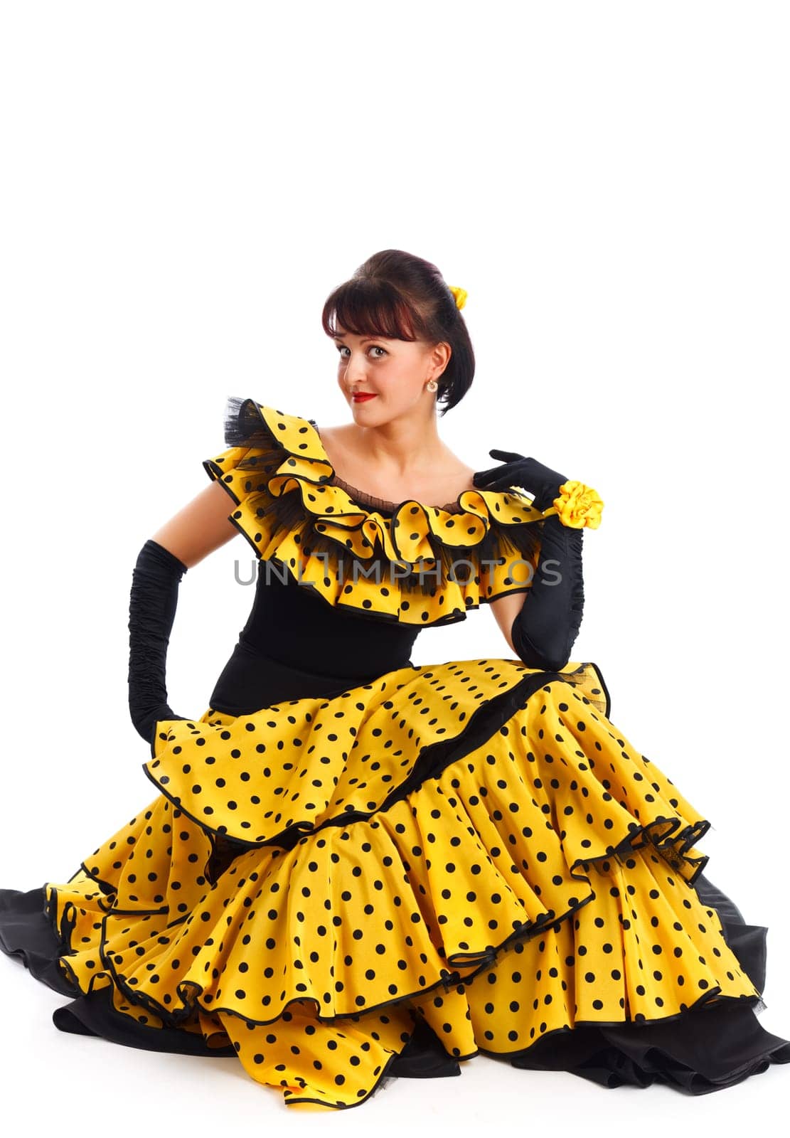 Beautiful flamenco dancer.  Dancing contest.