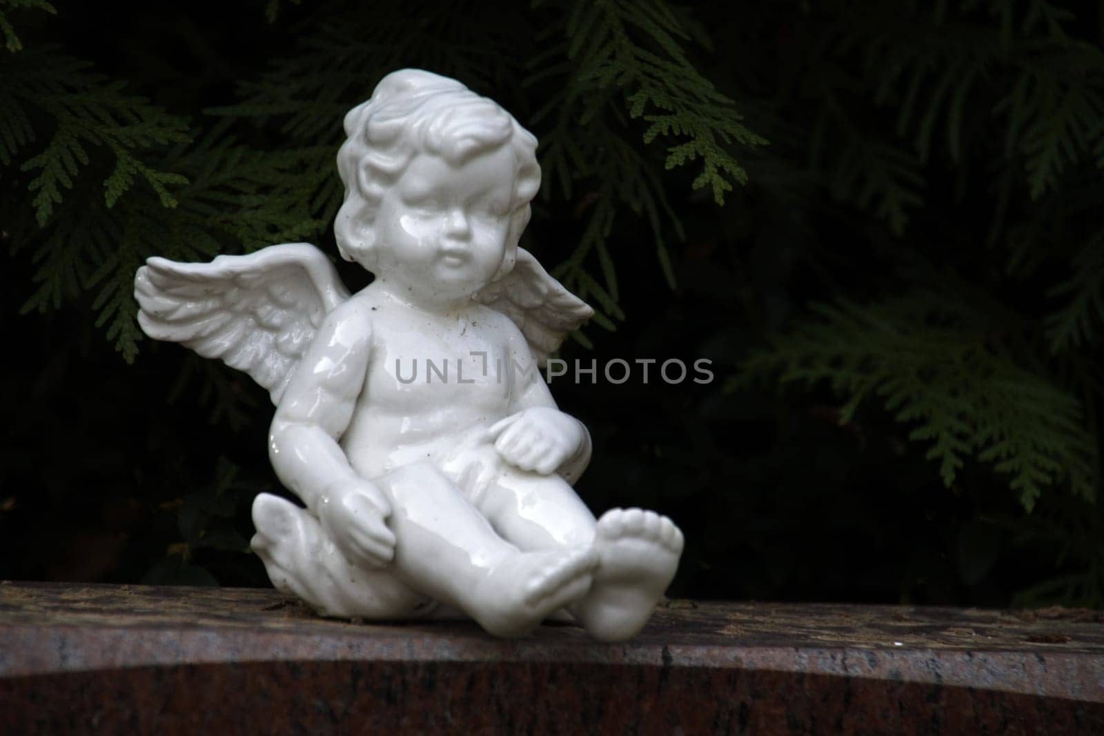 Angel figure on a grave