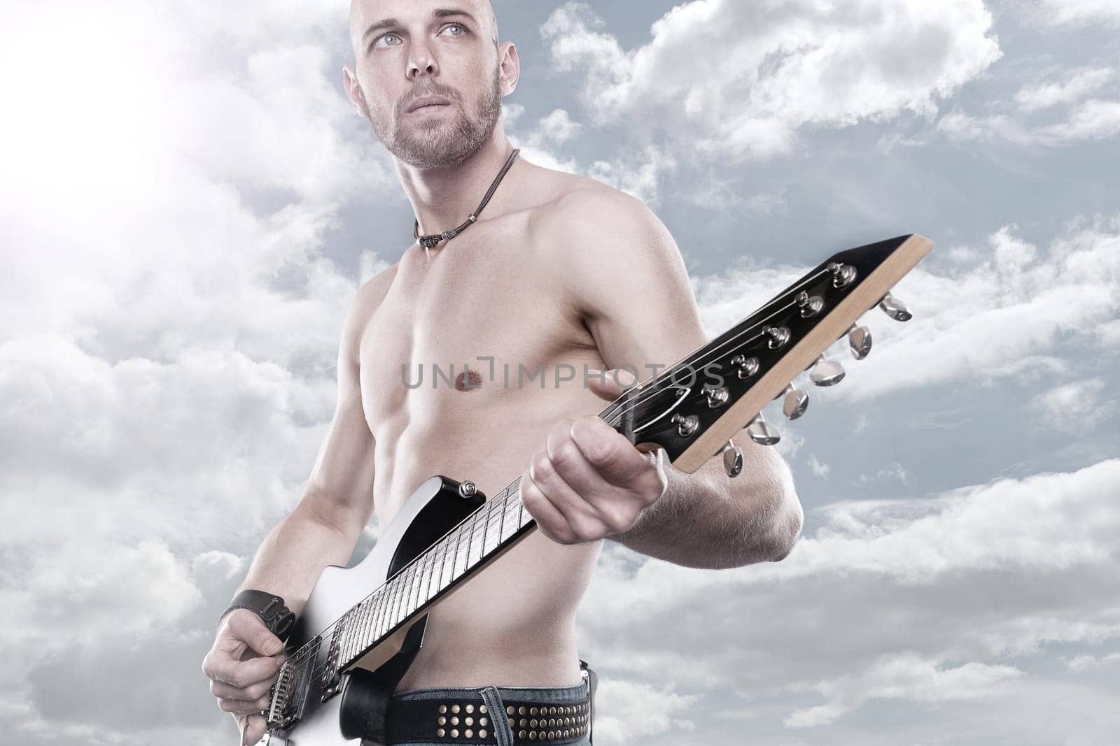 Young man with a guitar