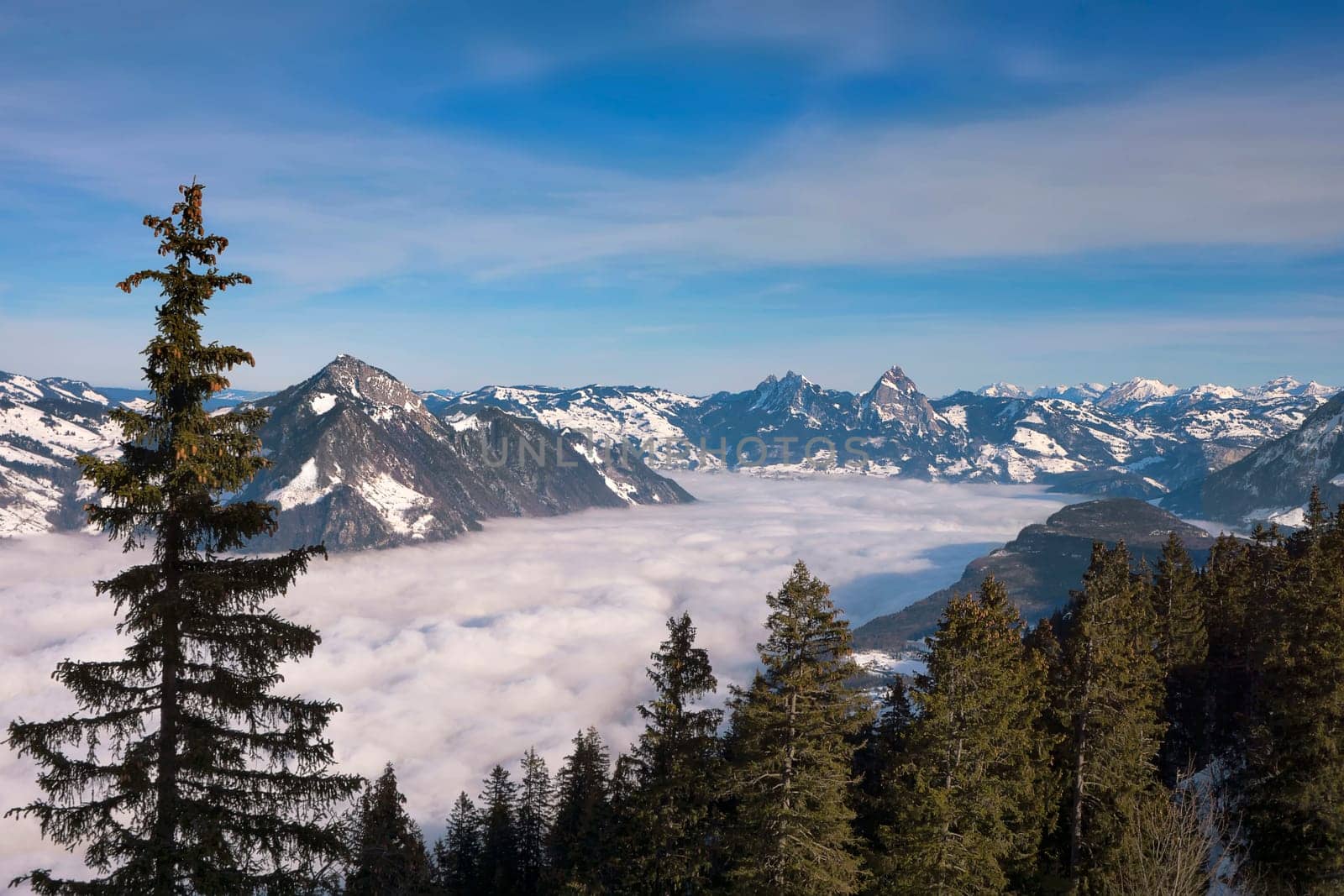 Peaks above the sea of clouds