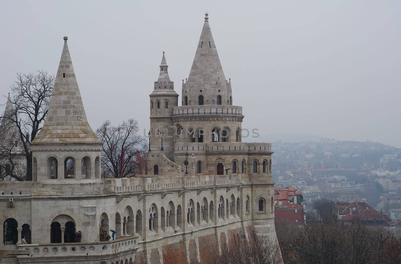 The Old Fisherman's Bastion in Buda of Budapest in Hungary