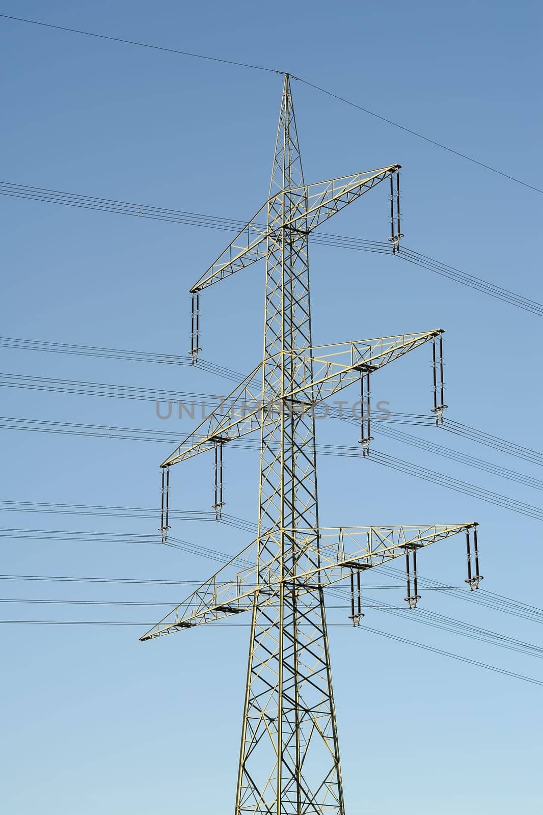 A high-voltage pylon in Germany