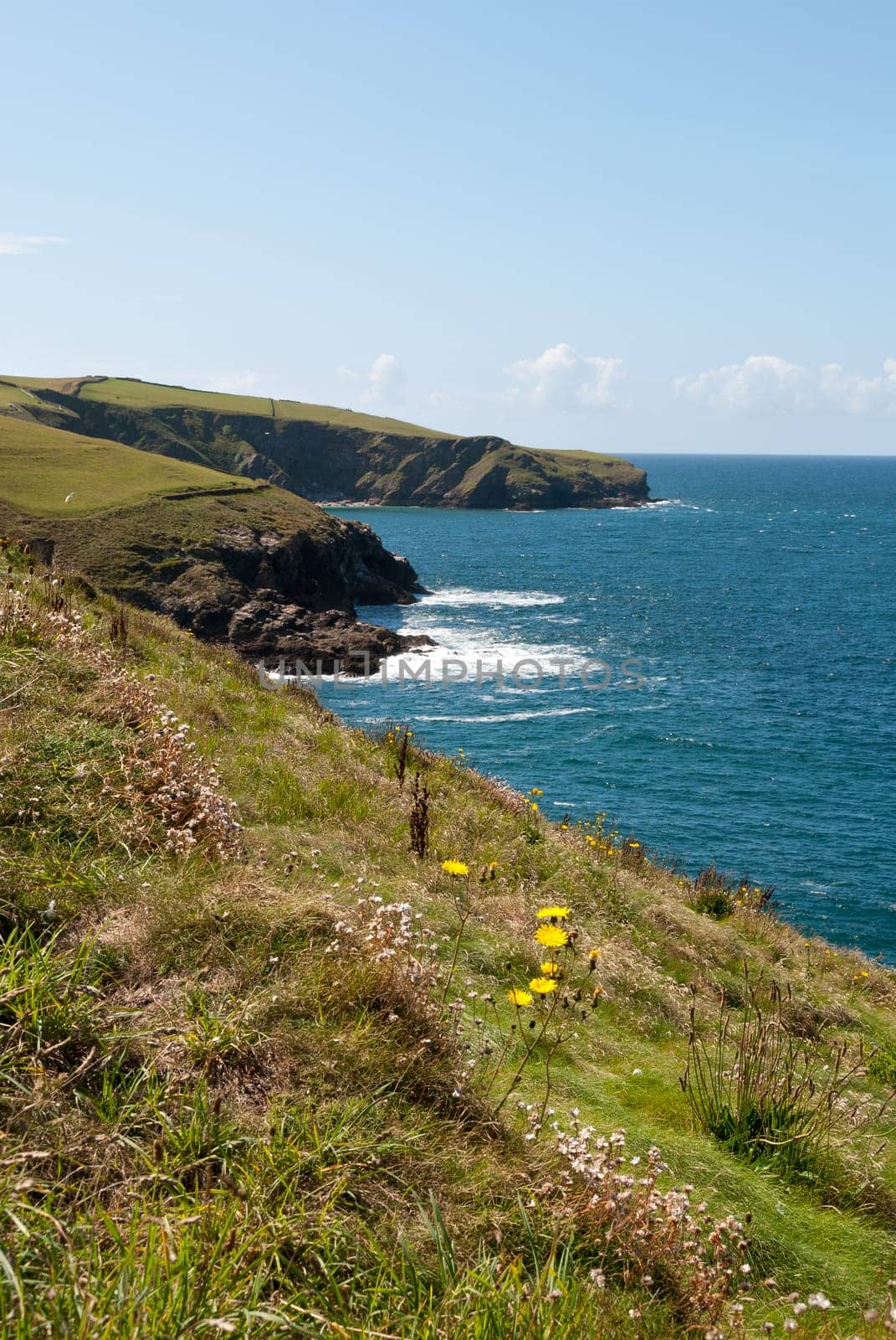 view of the coast to Port Isaac in Cornwall