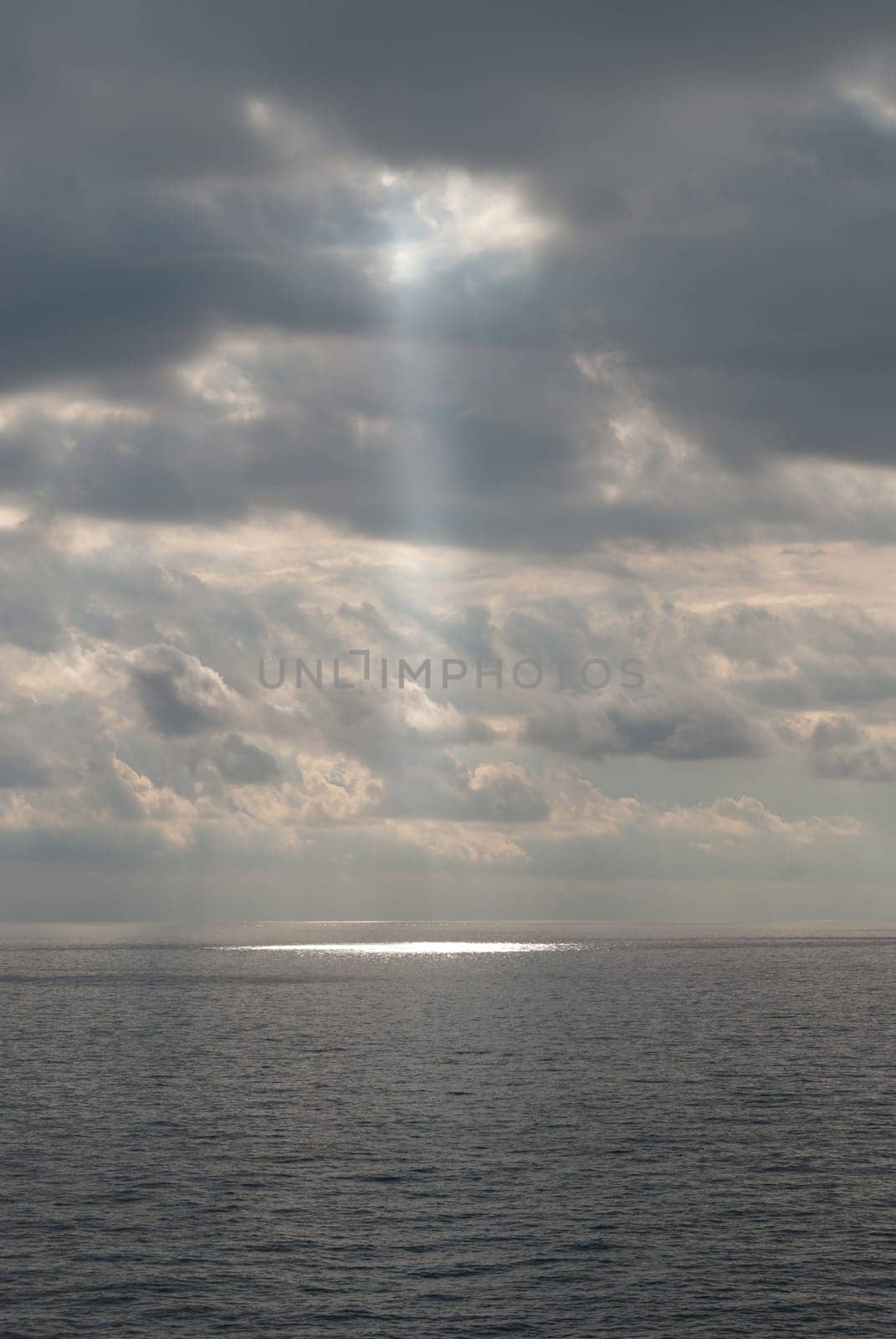 beam of light through the clouds in Portofino