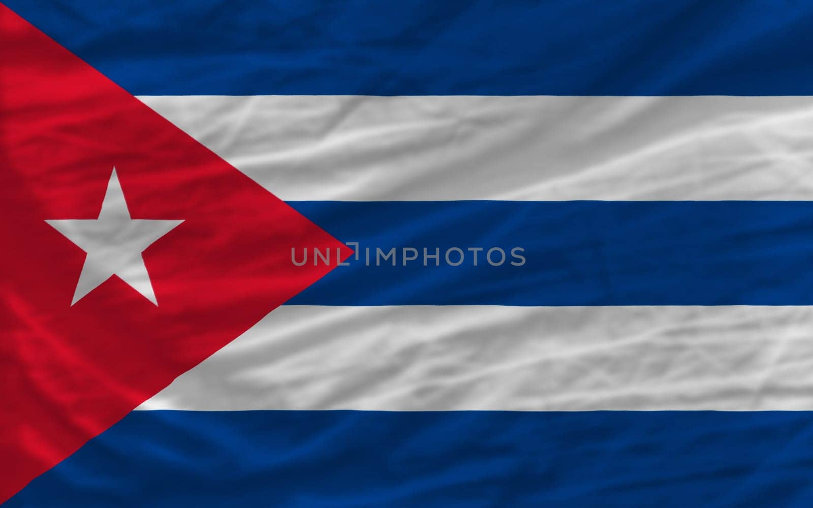 complete national flag of cuba covers whole frame, waved, crunched and very natural looking. It is perfect for background