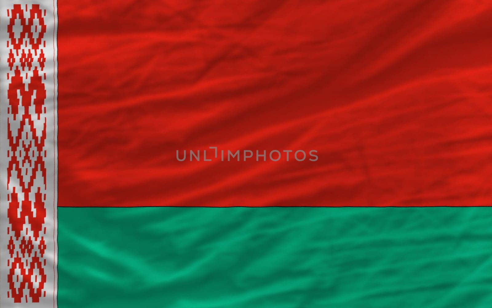 complete national flag of belarus covers whole frame, waved, crunched and very natural looking. It is perfect for background