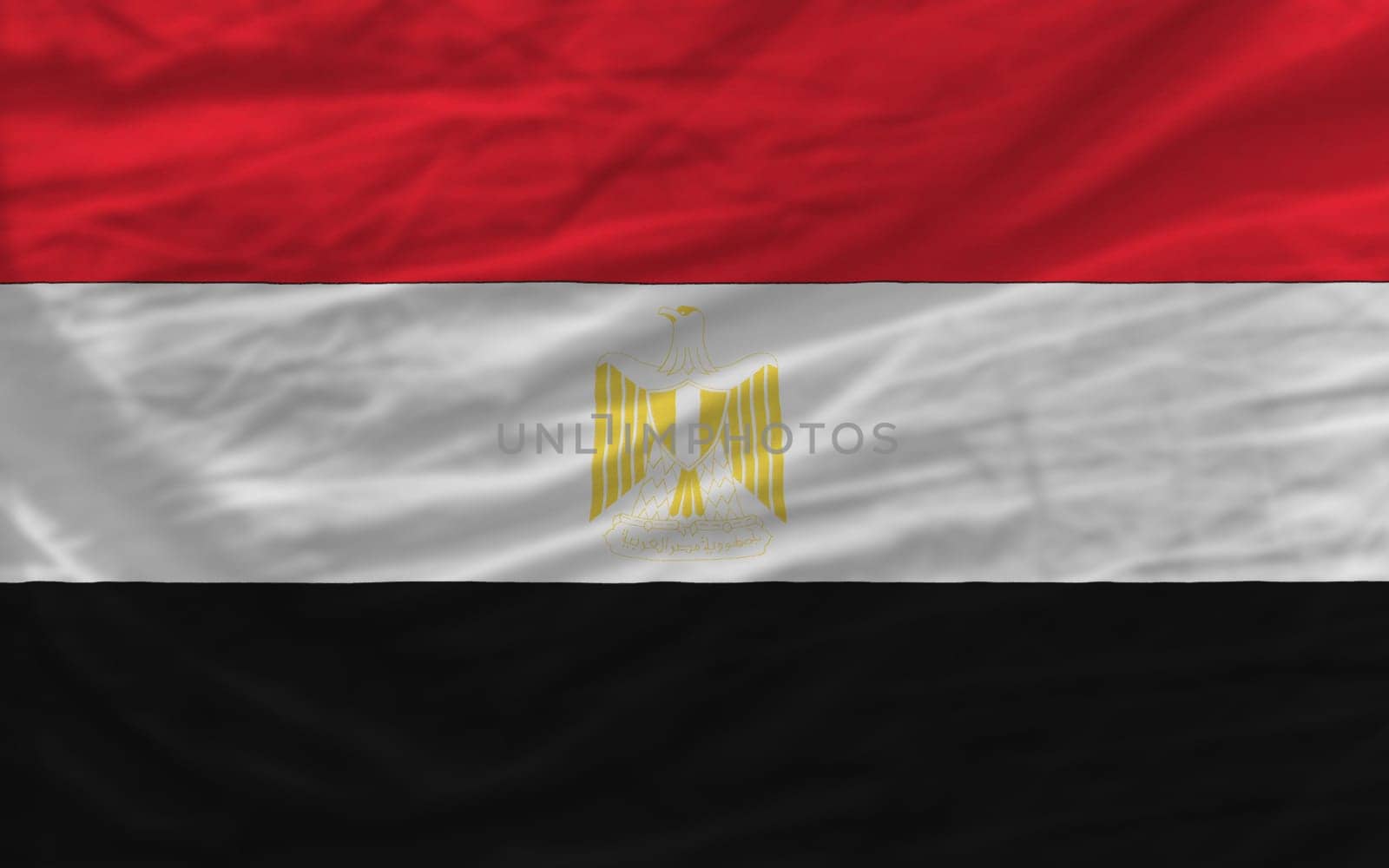 complete national flag of egypt covers whole frame, waved, crunched and very natural looking. It is perfect for background