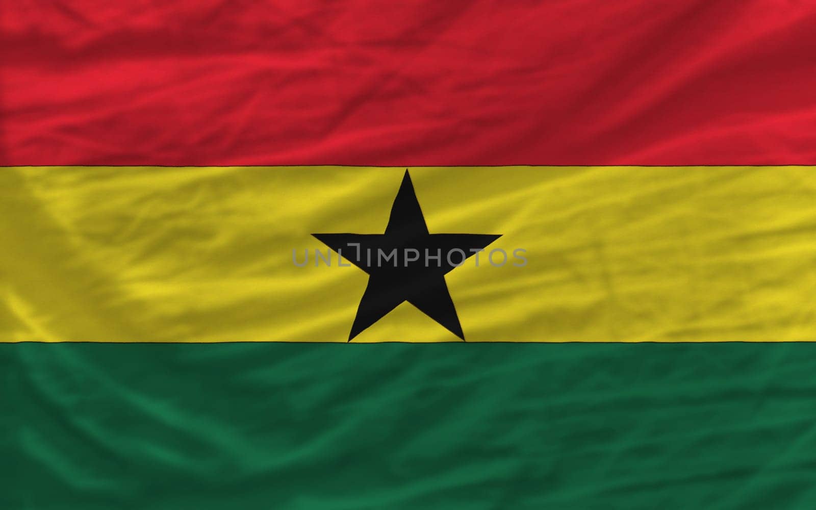 complete national flag of ghana covers whole frame, waved, crunched and very natural looking. It is perfect for background