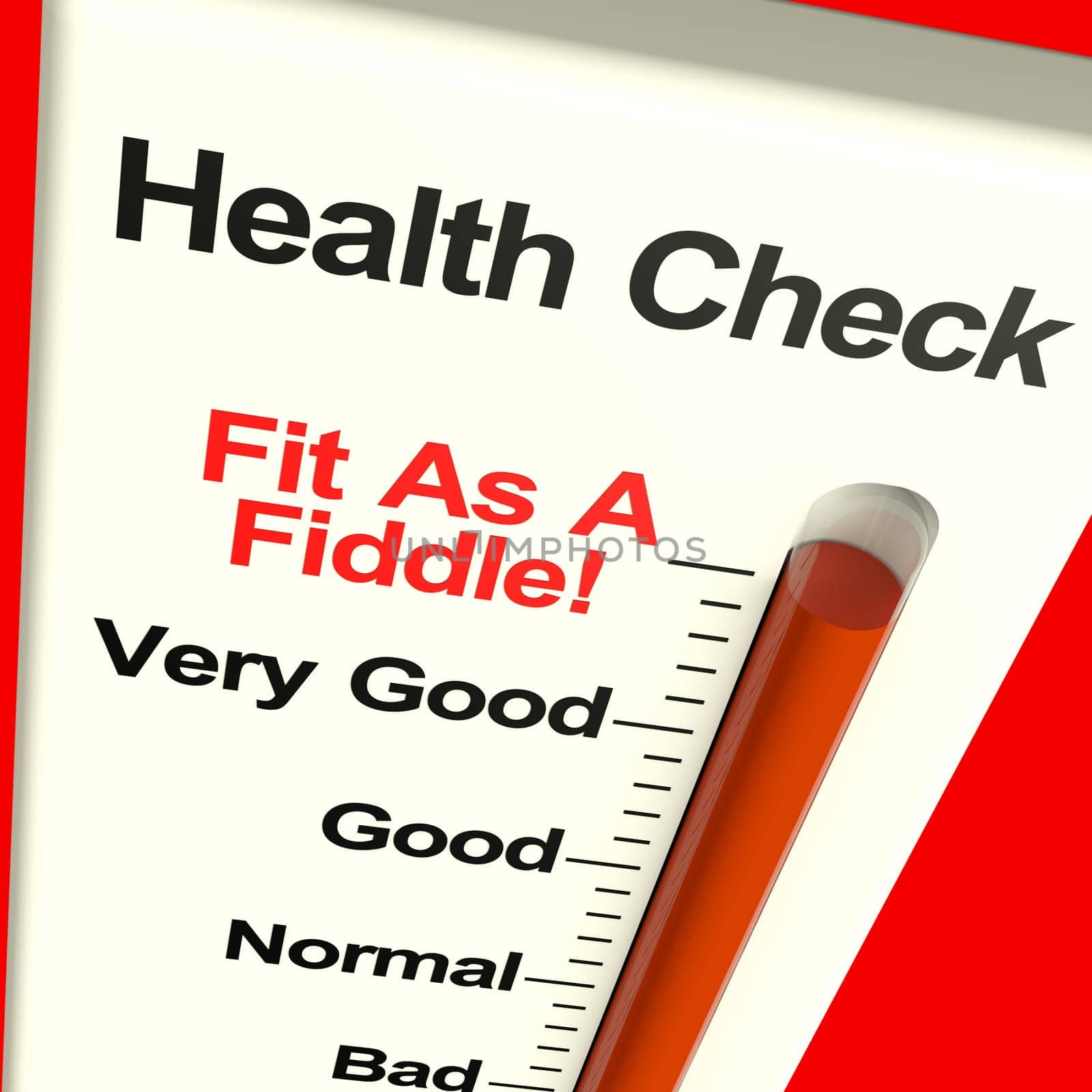 Health Check Very Fit Measured With A Big Gauge