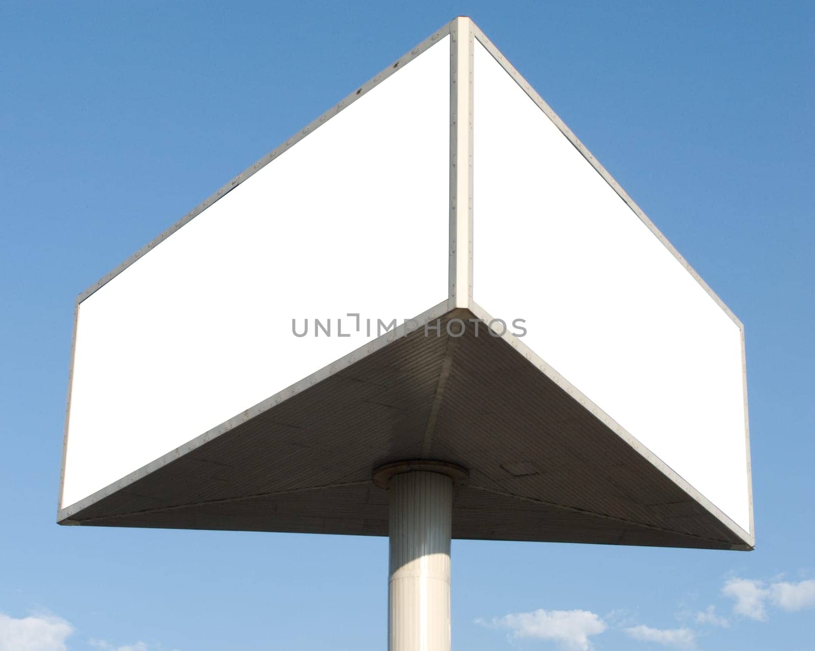 Outdoor advertising billboard with blank space for text