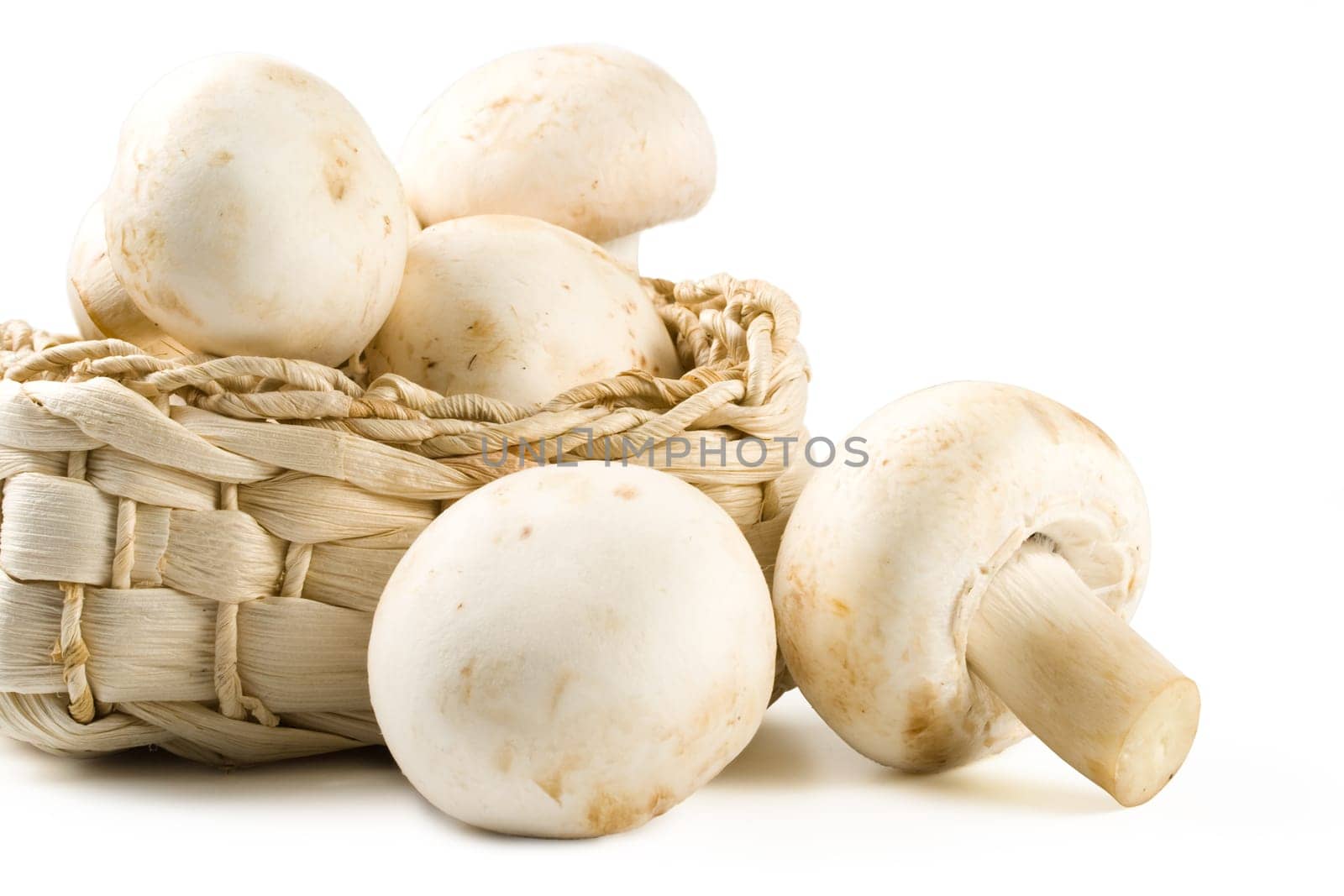 Fresh mushrooms isolated on a white background. Clipping path included.