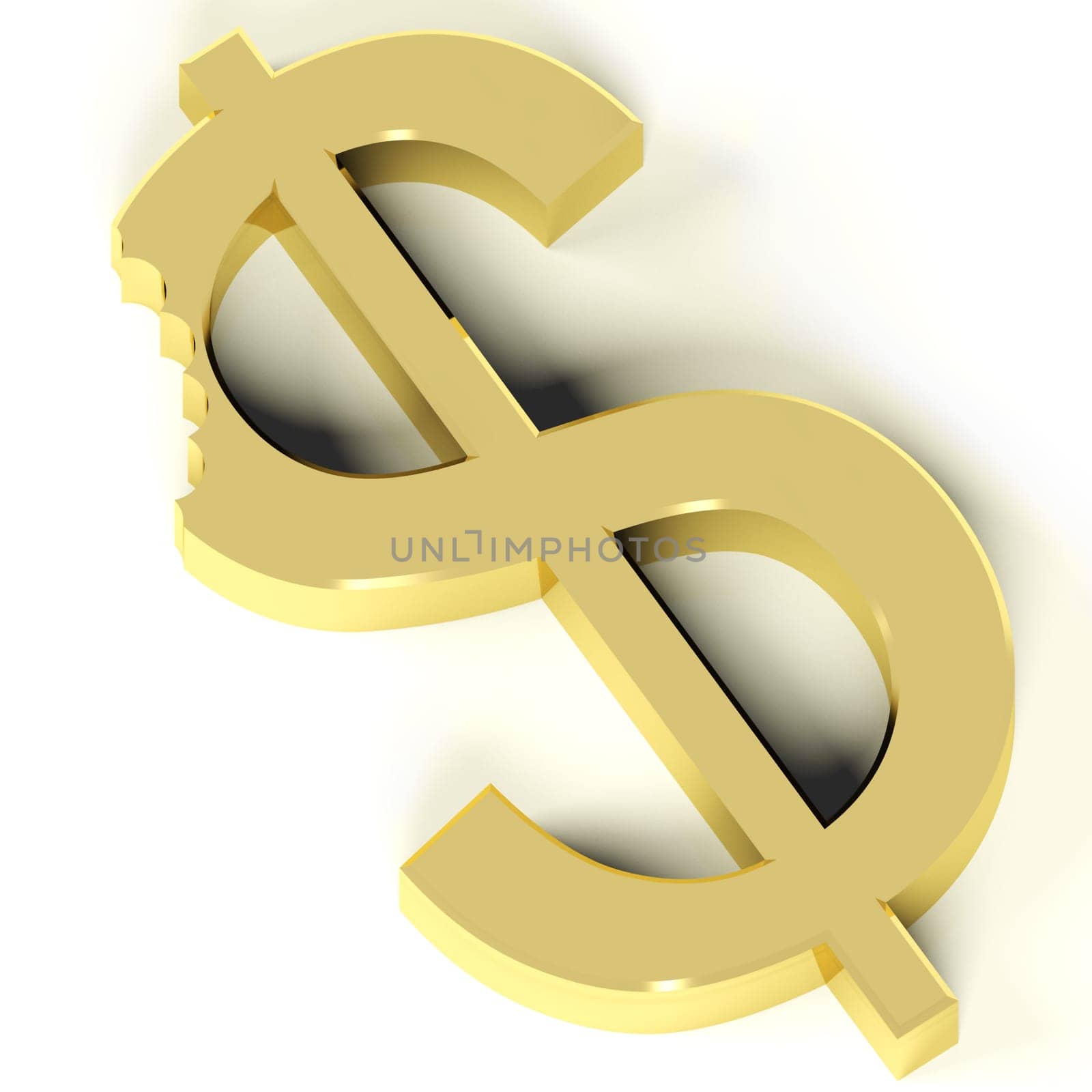 Dollar With Bite Showing Devaluation Economic Crisis And Recessions