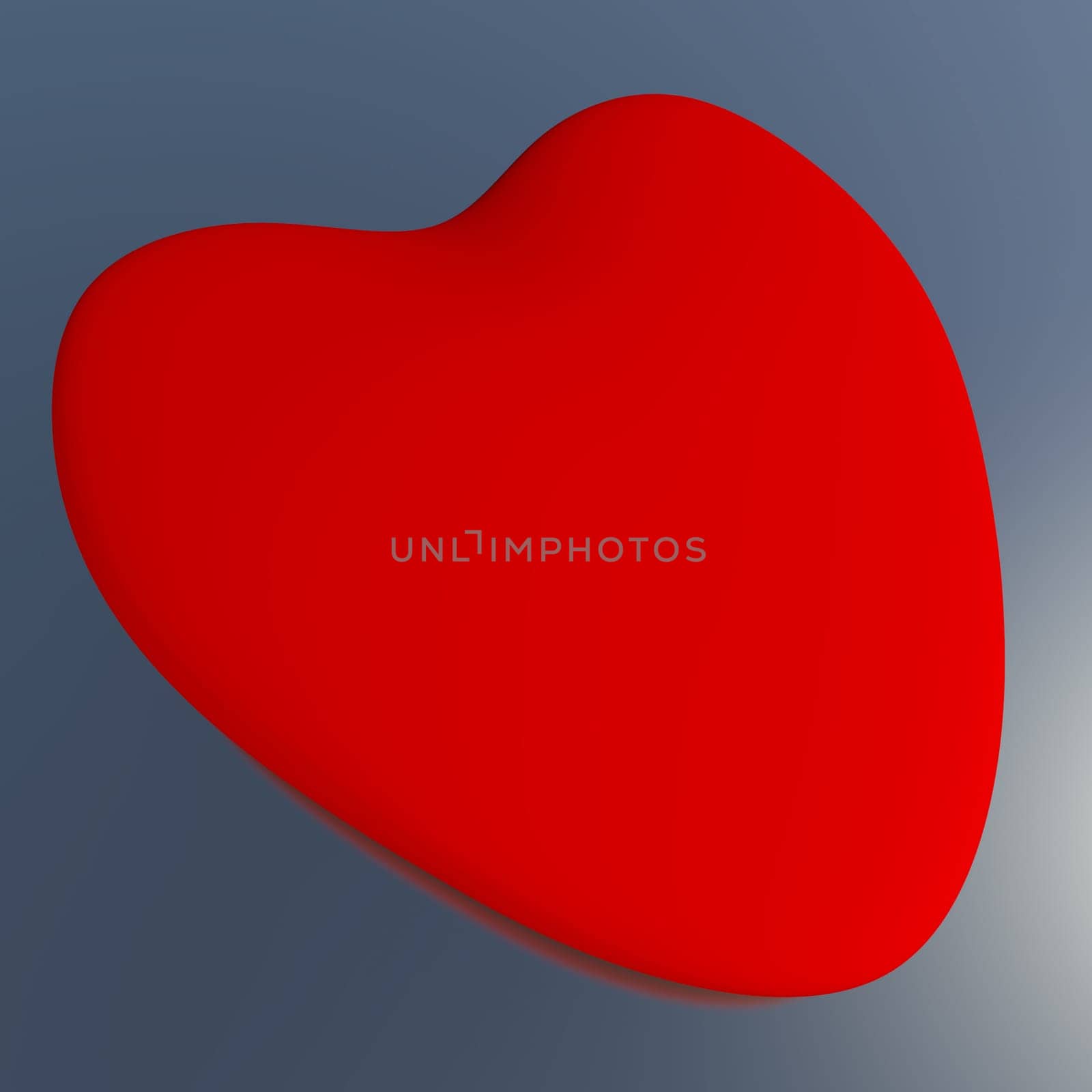 Heart On A Blue Background Showing Love Romance And Valentine