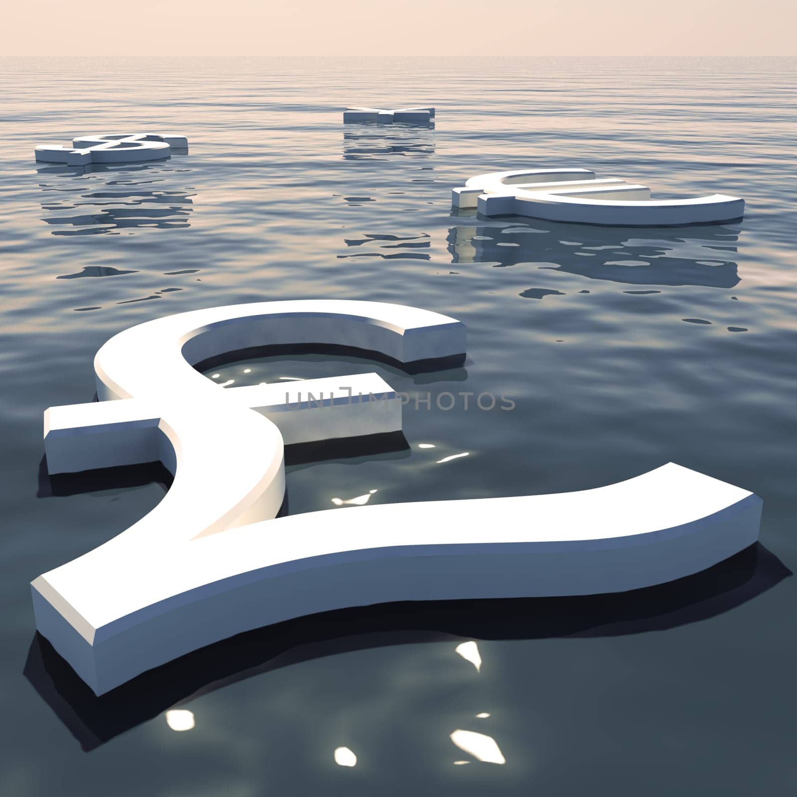 Pound Floating And Currencies Going Away Showing Money Exchange And Forex